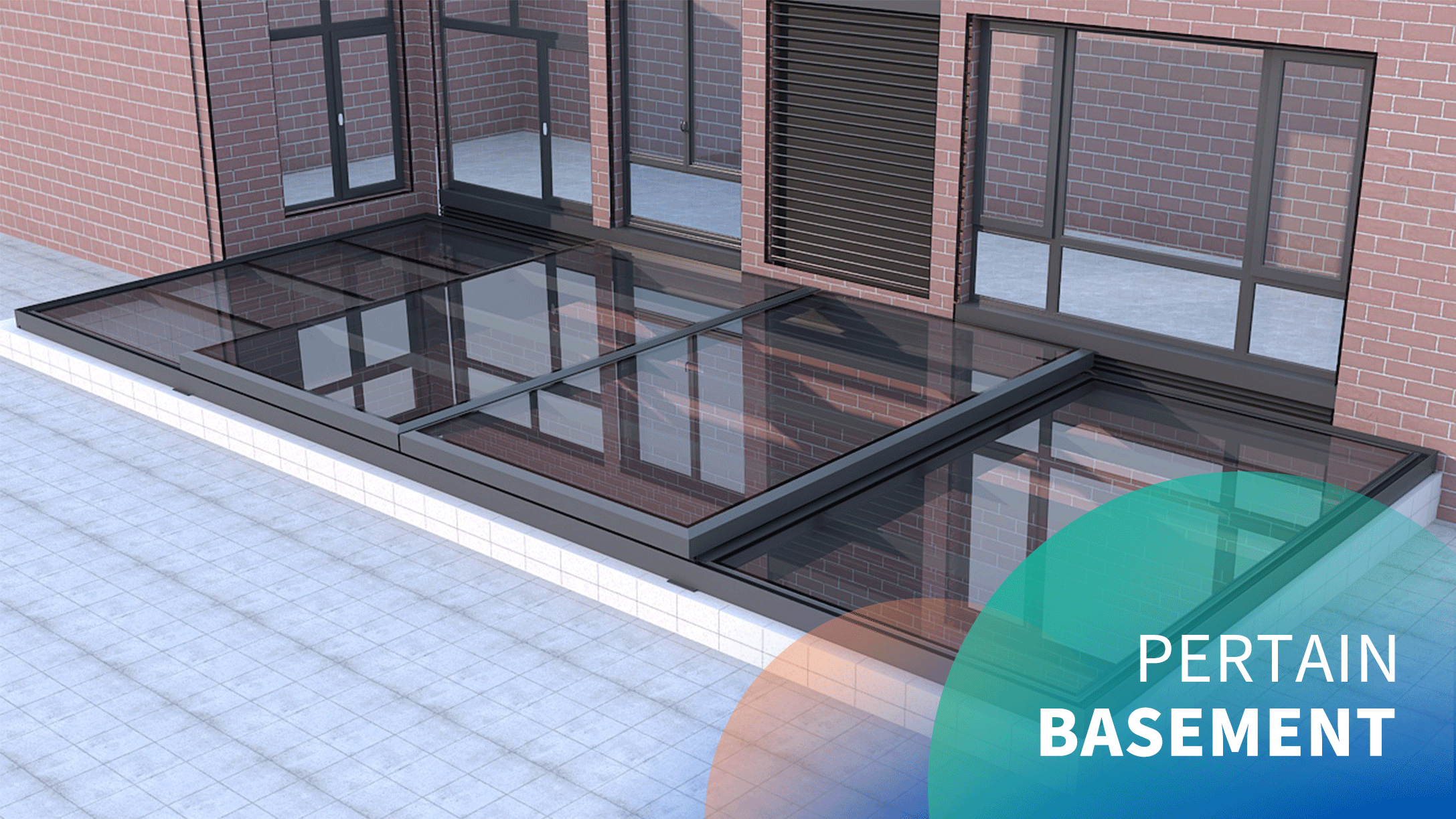 Electric Horizontal Medium Basement Sliding Skylight