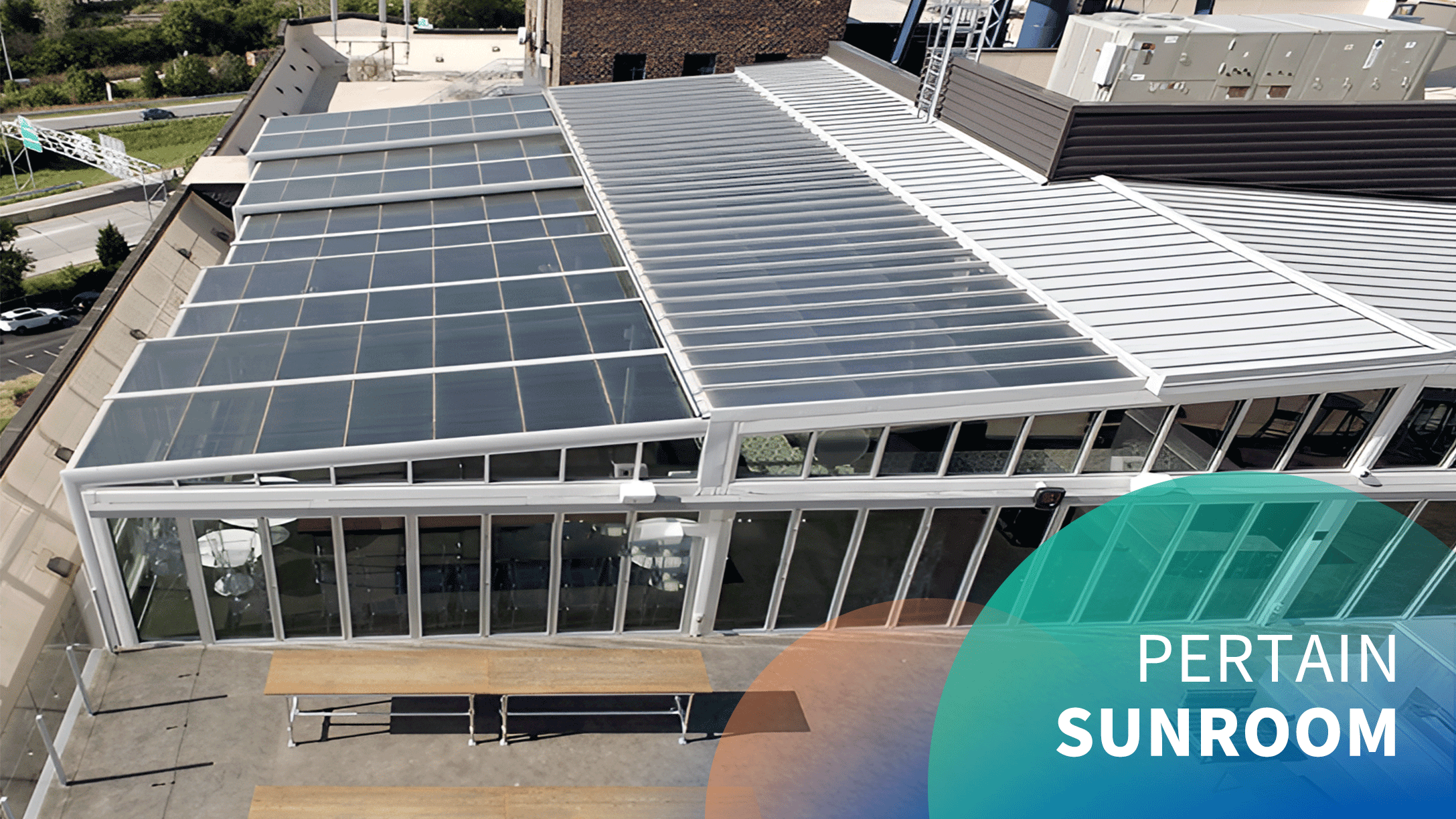 Electric sunroom roof retractable skylight