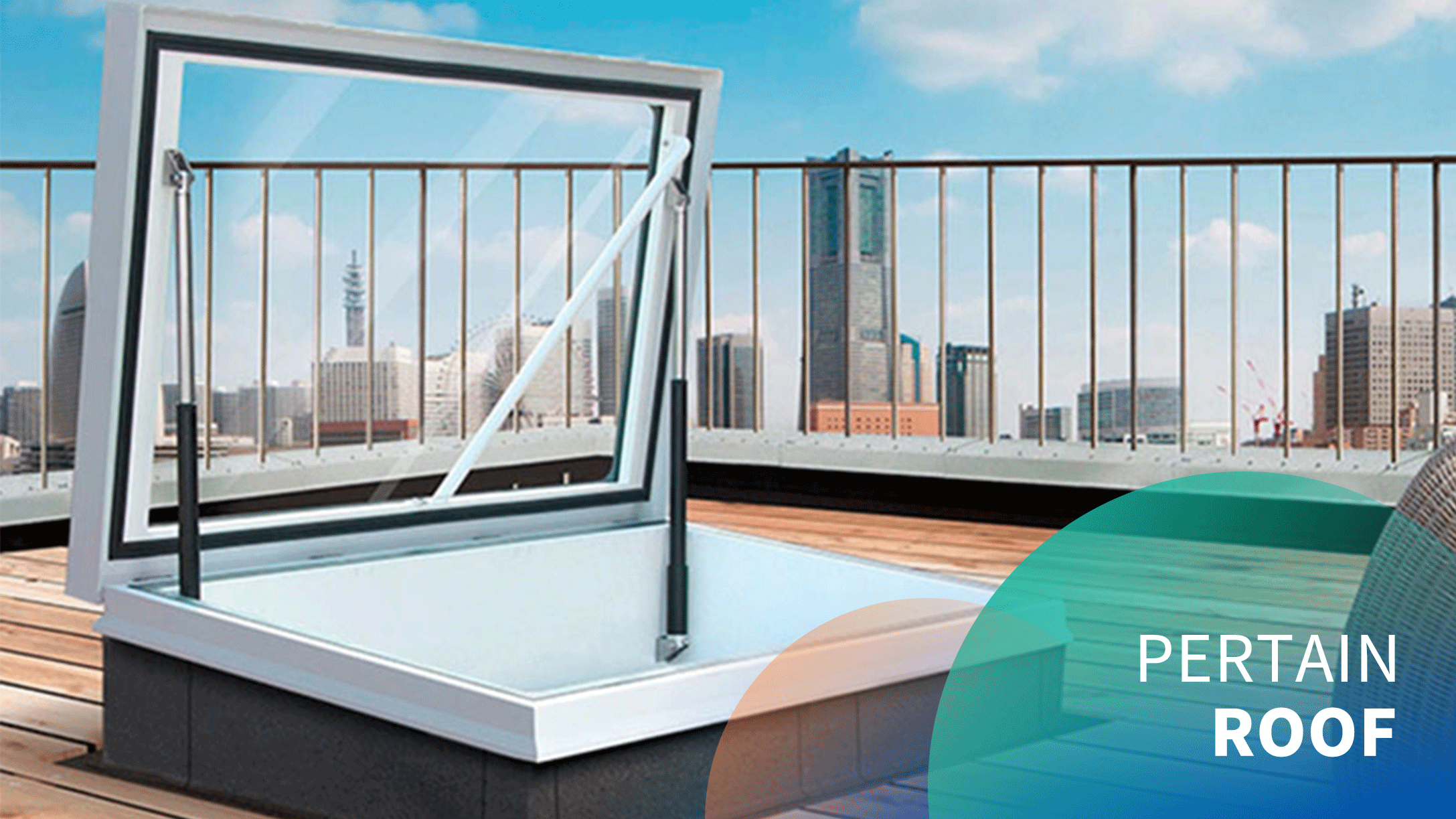 Electric roof top-hung skylight