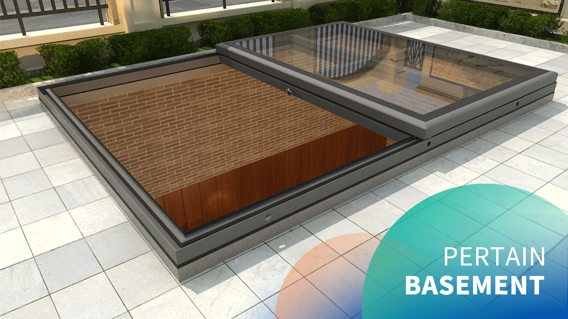 Electric basement trackless small sliding skylight