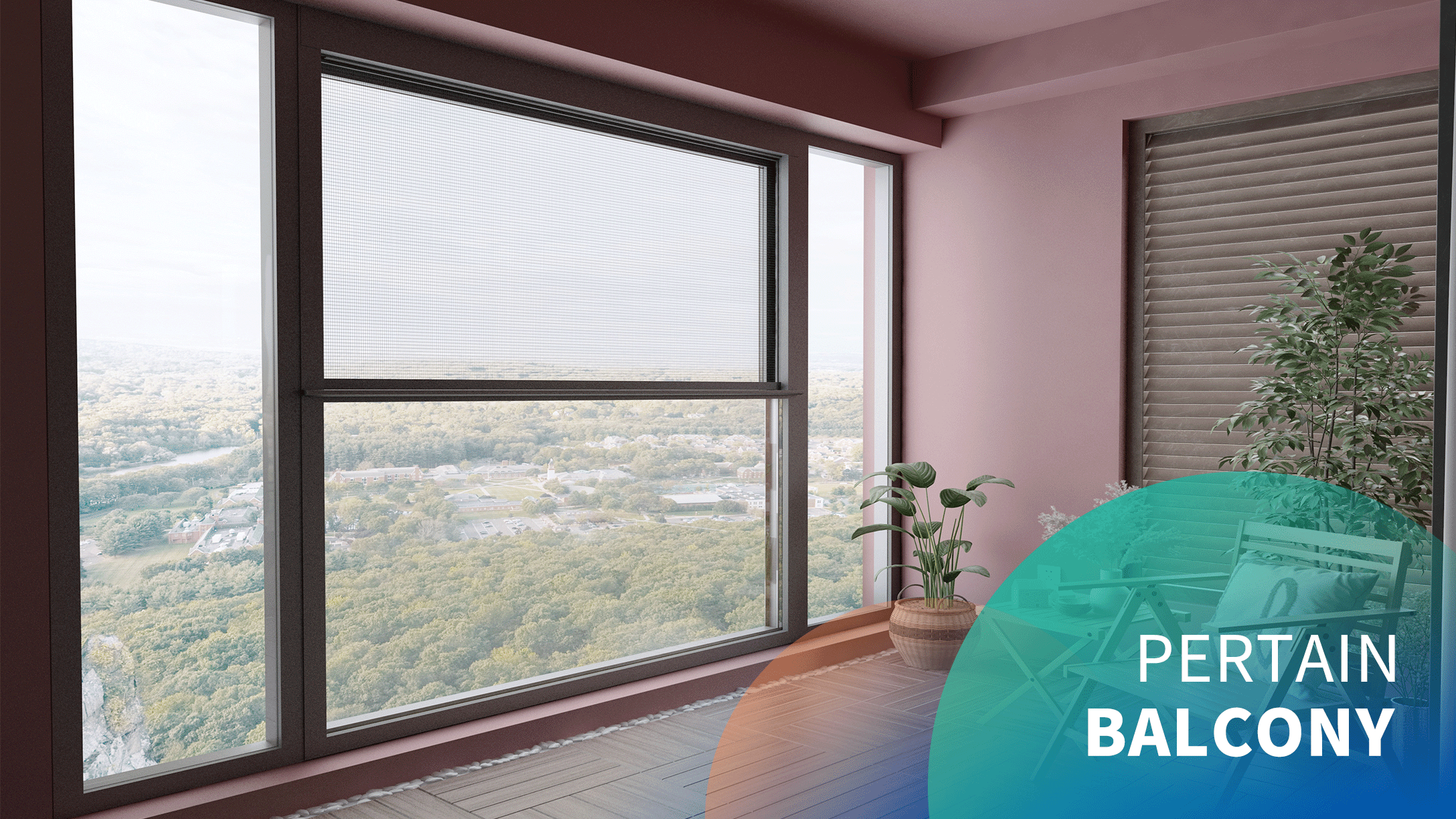 Electric Window Screen Balcony Window