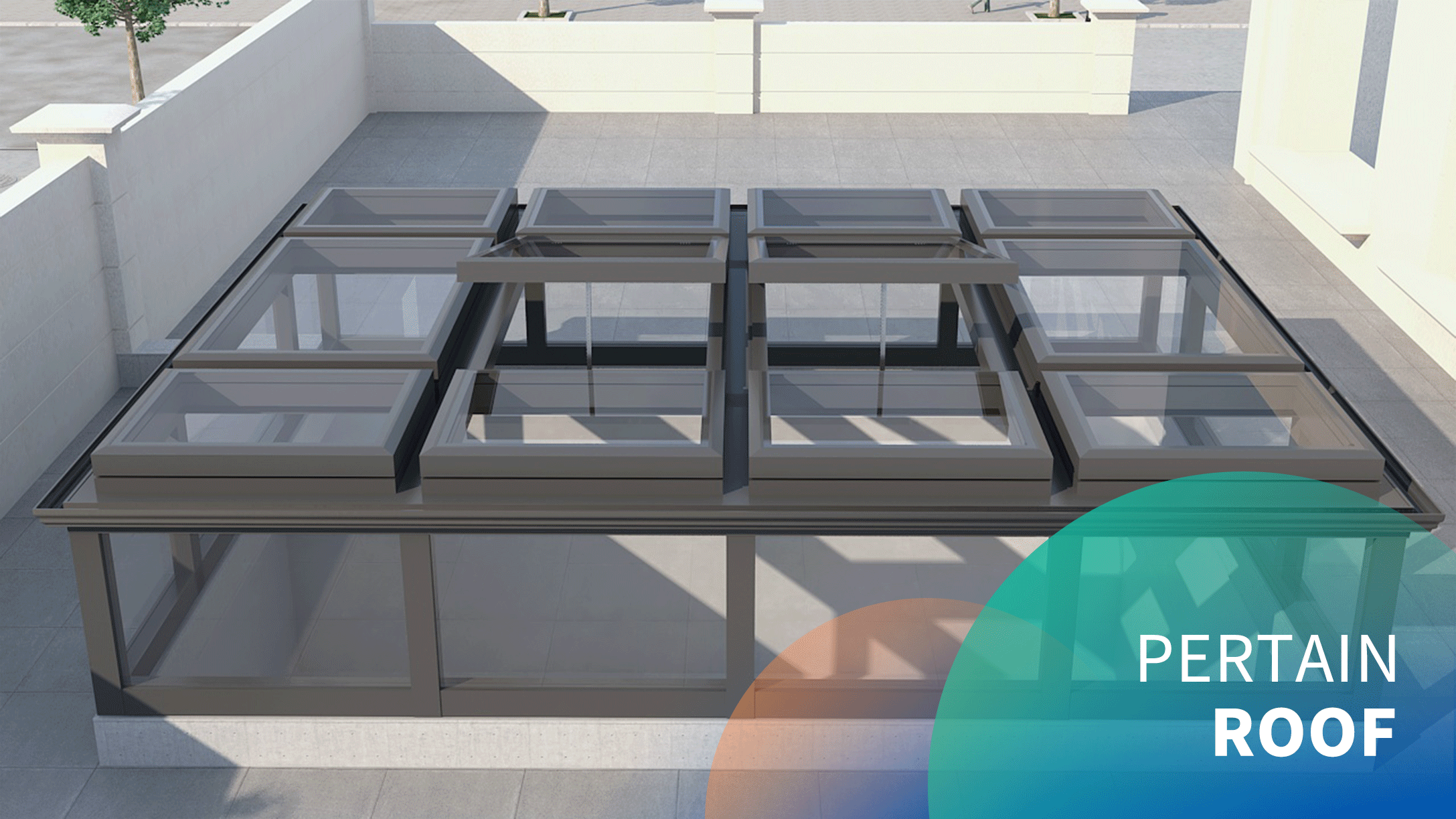 Electric roof 40° top-hung skylight