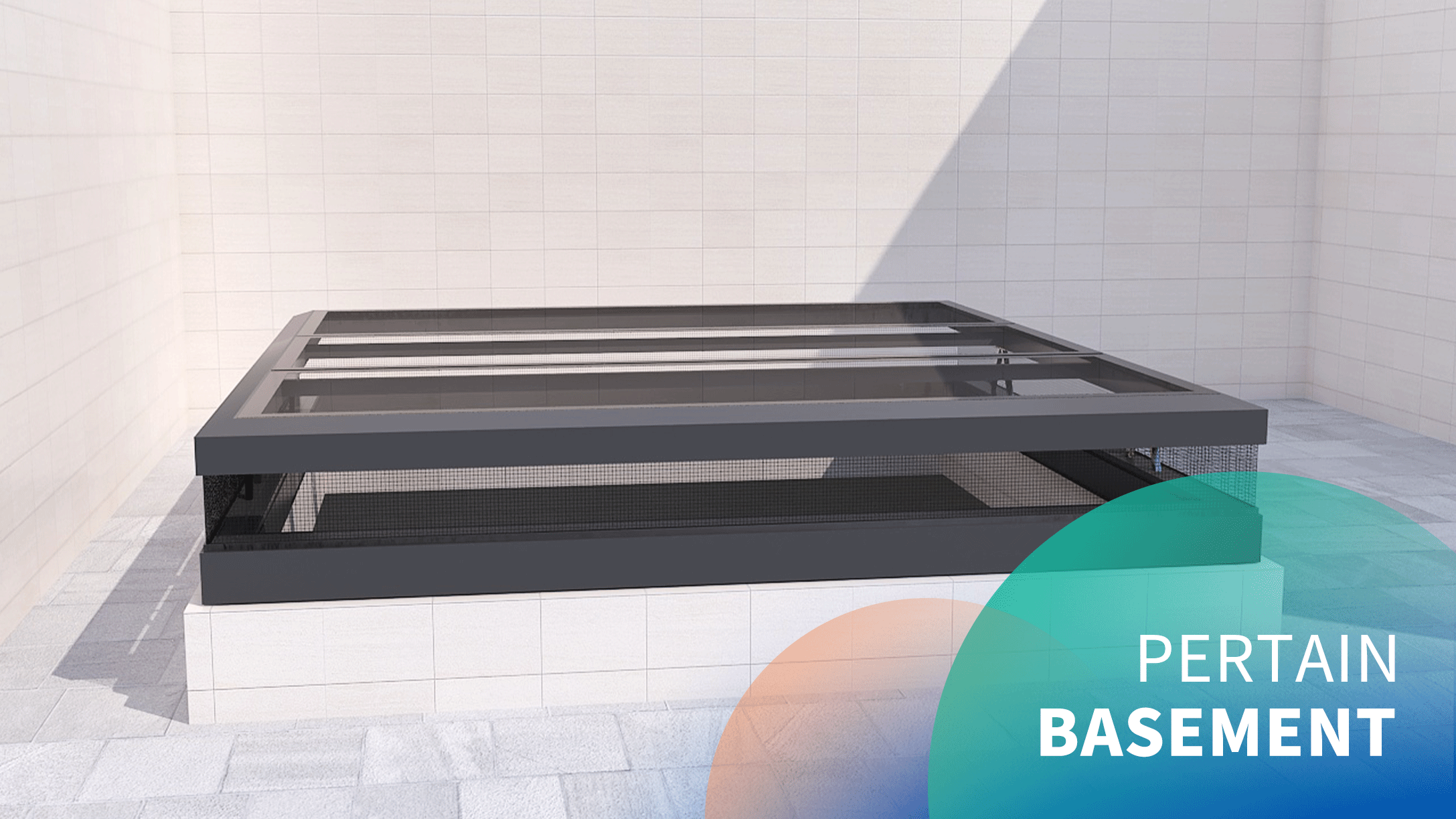 Electric basement rising skylight