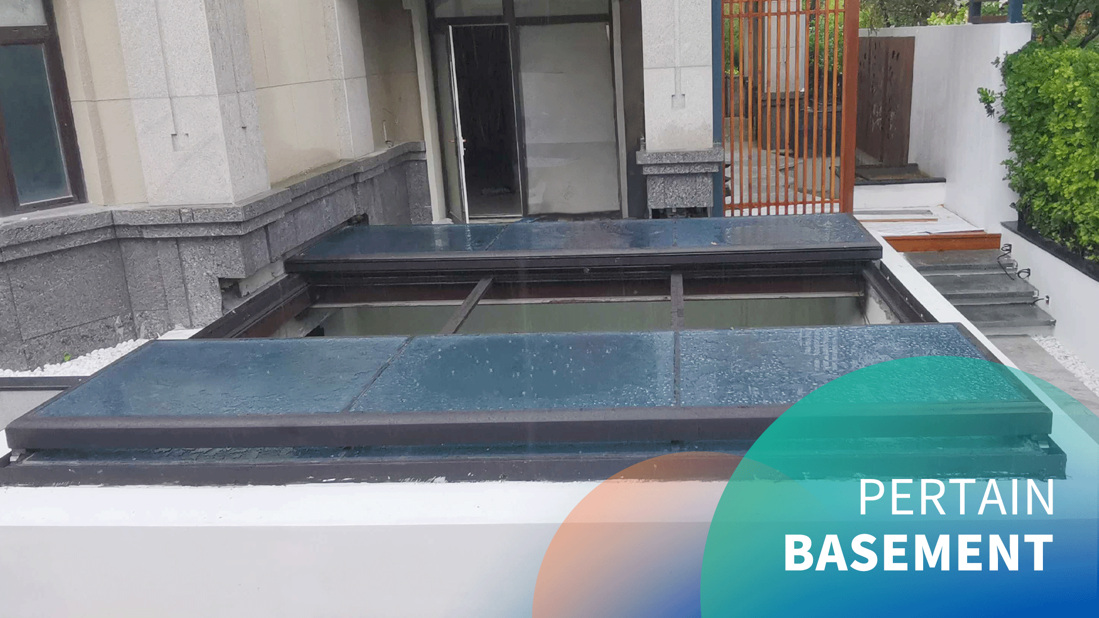 Electric horizontal large basement sliding skylight