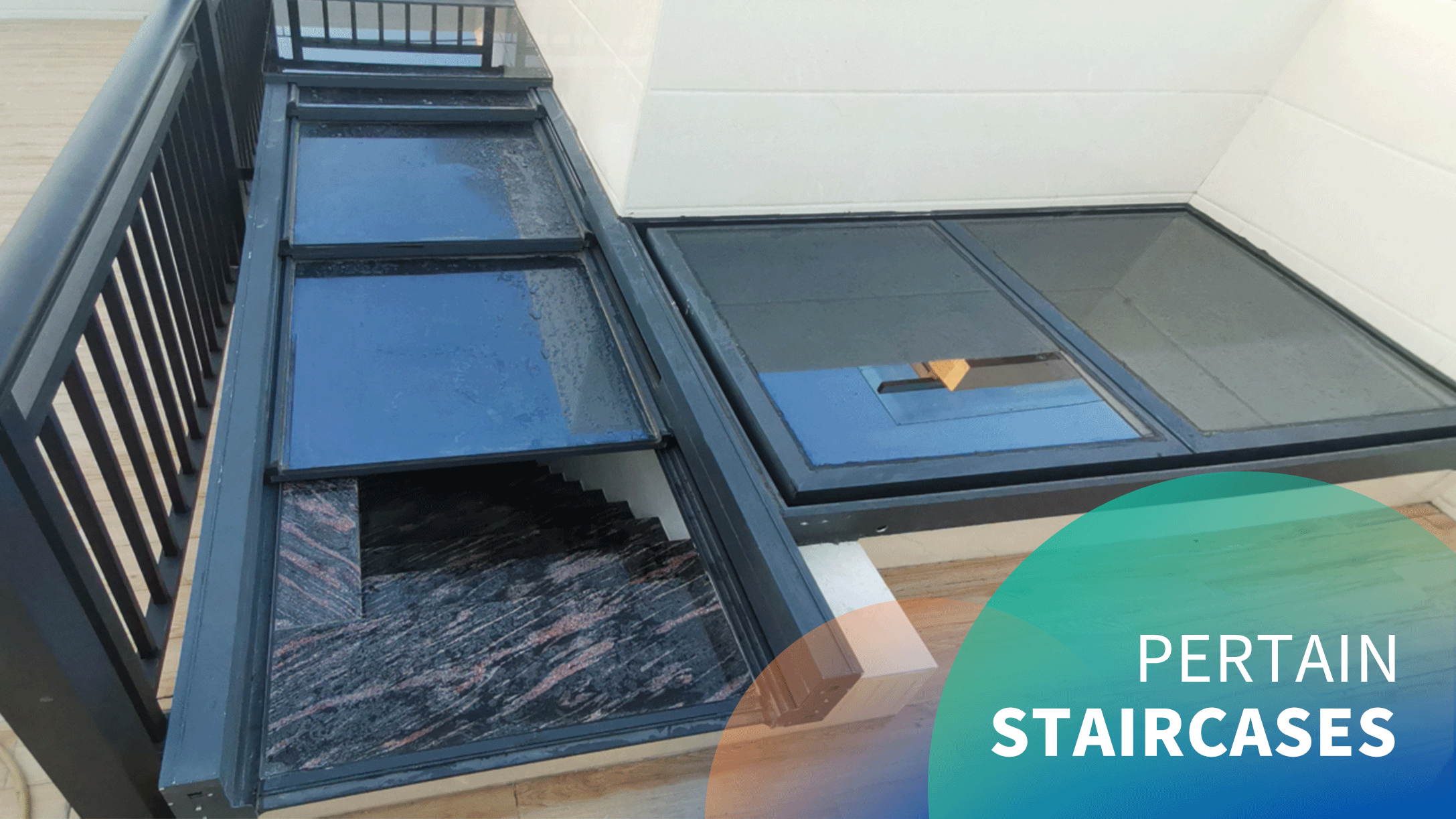 Electric staircase opening retractable skylight