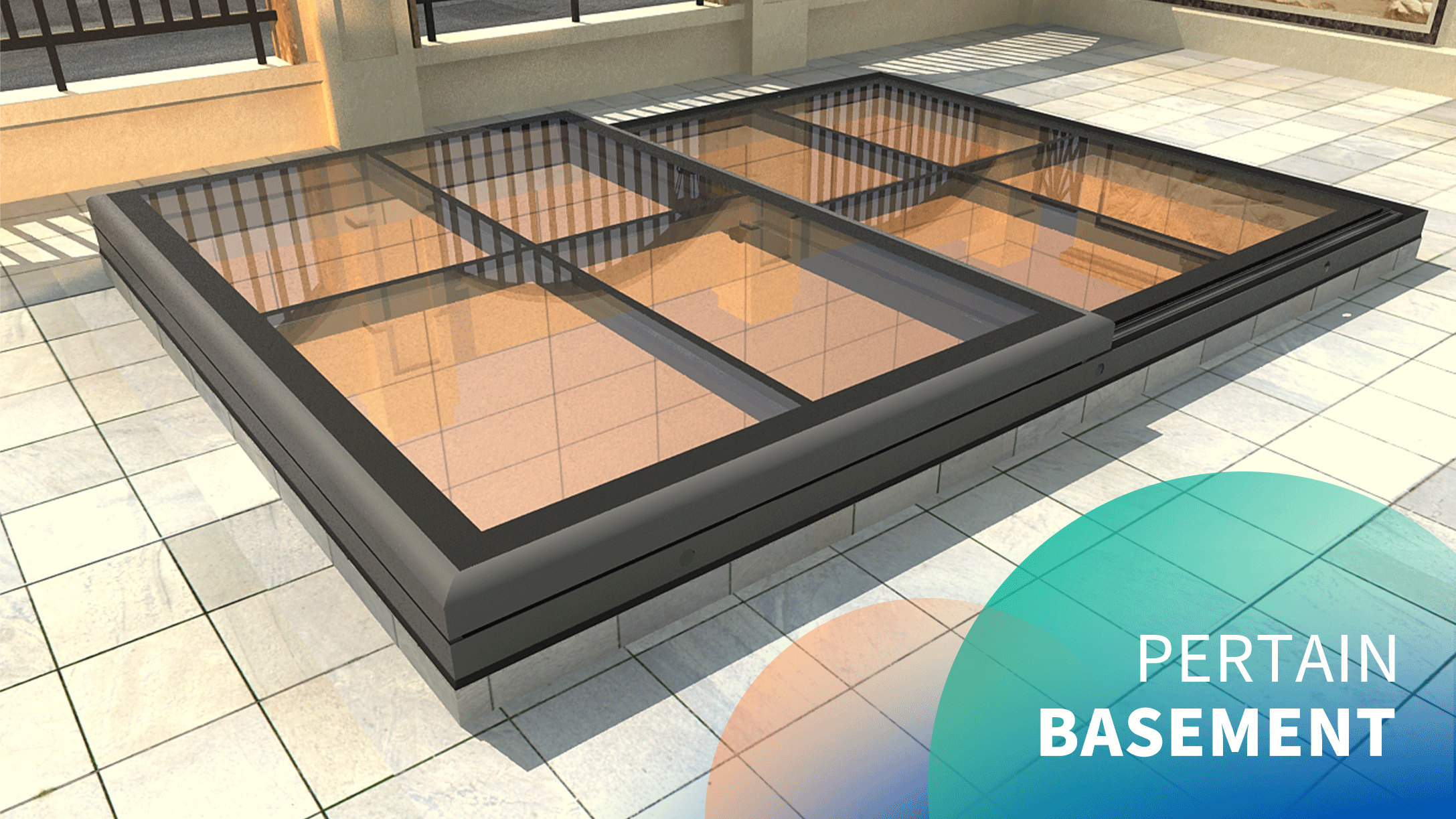 Electric basement trackless small sliding skylight