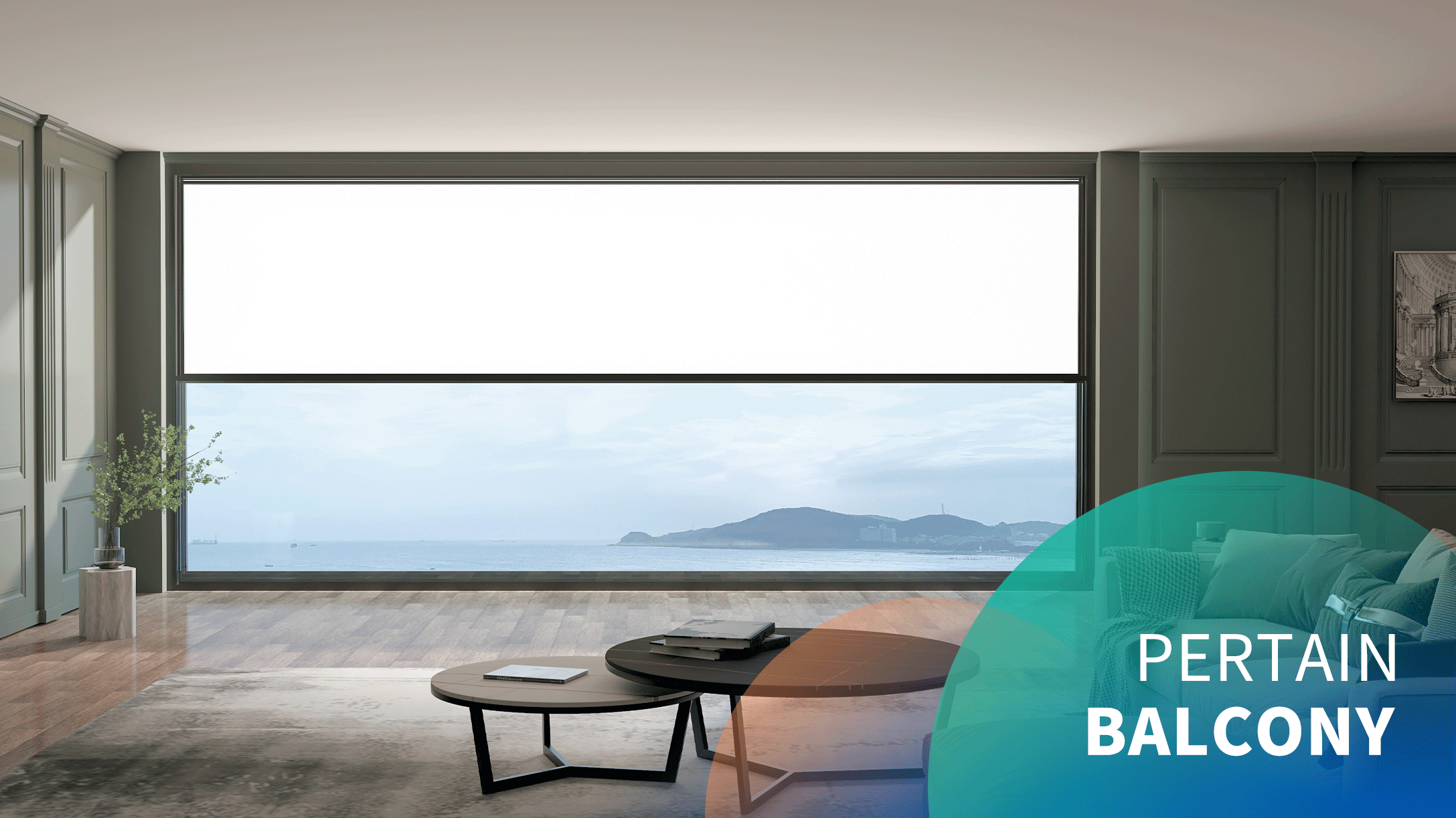 Electric balcony lift window