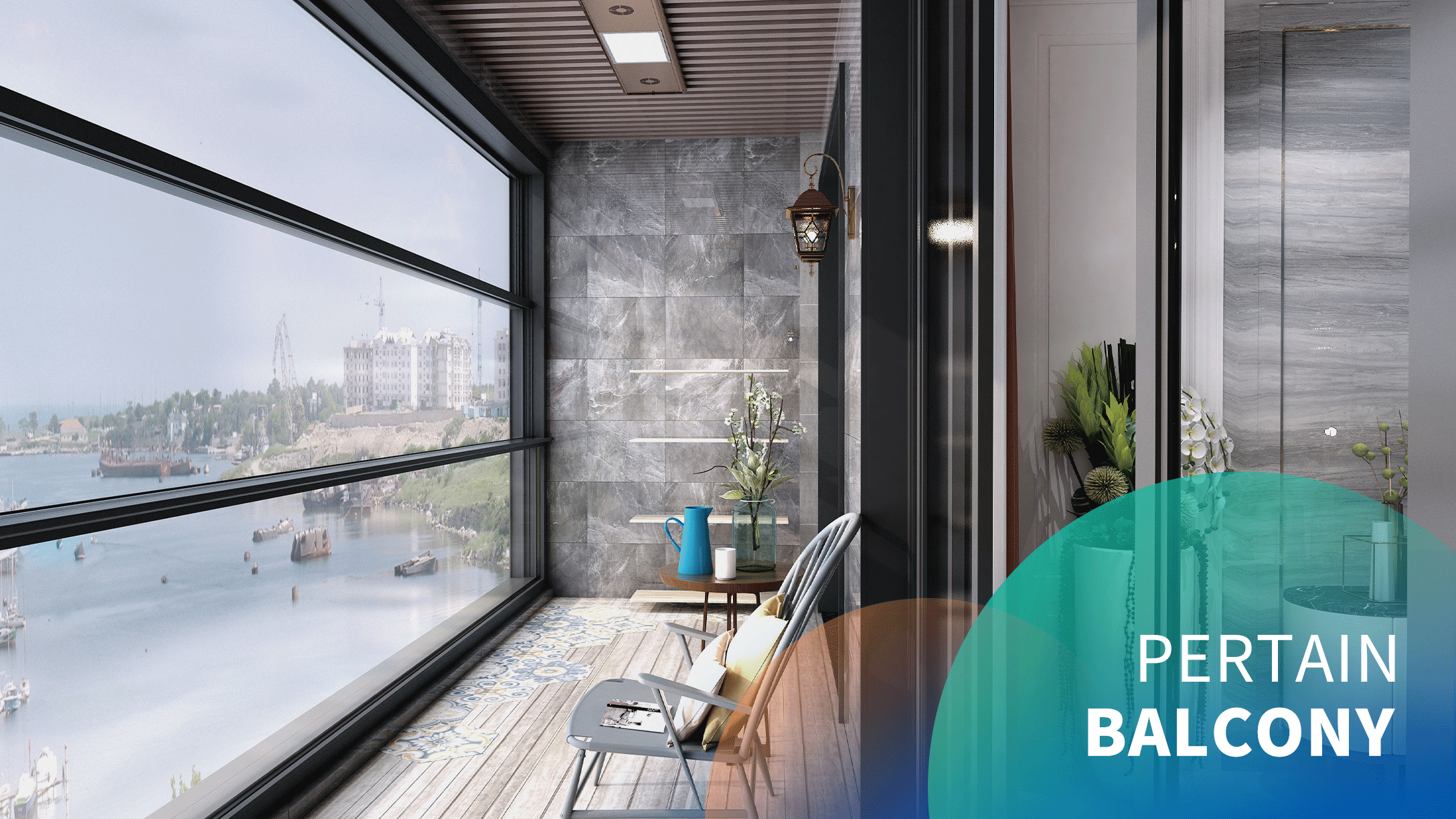Automatic three-stage lift window balcony