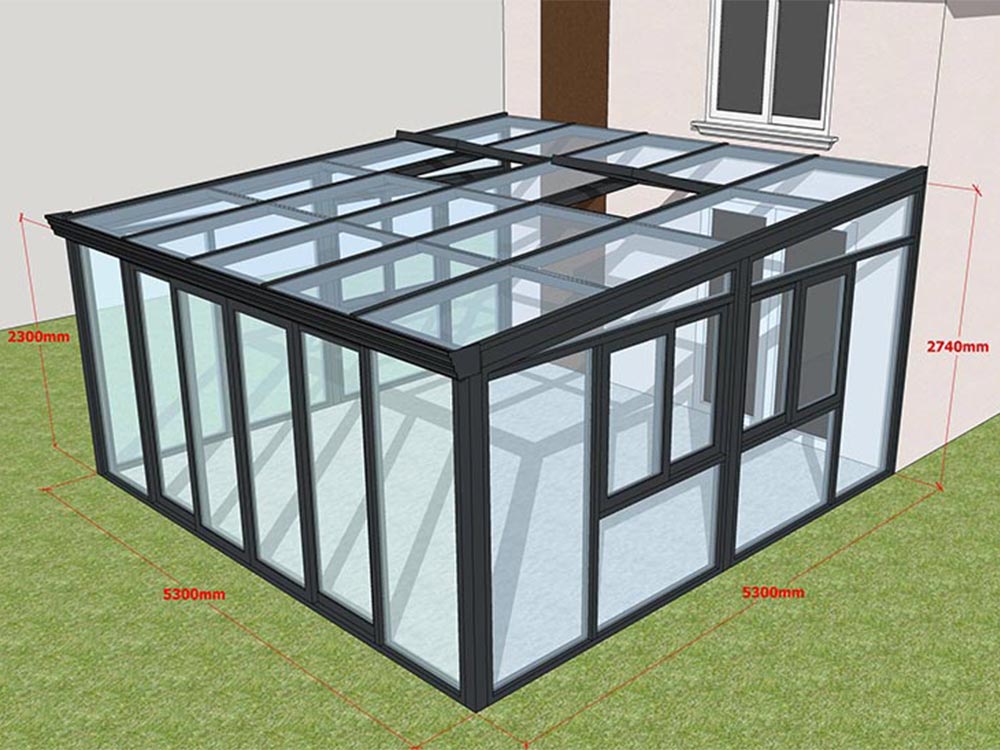 canada sunroom 3D drawing