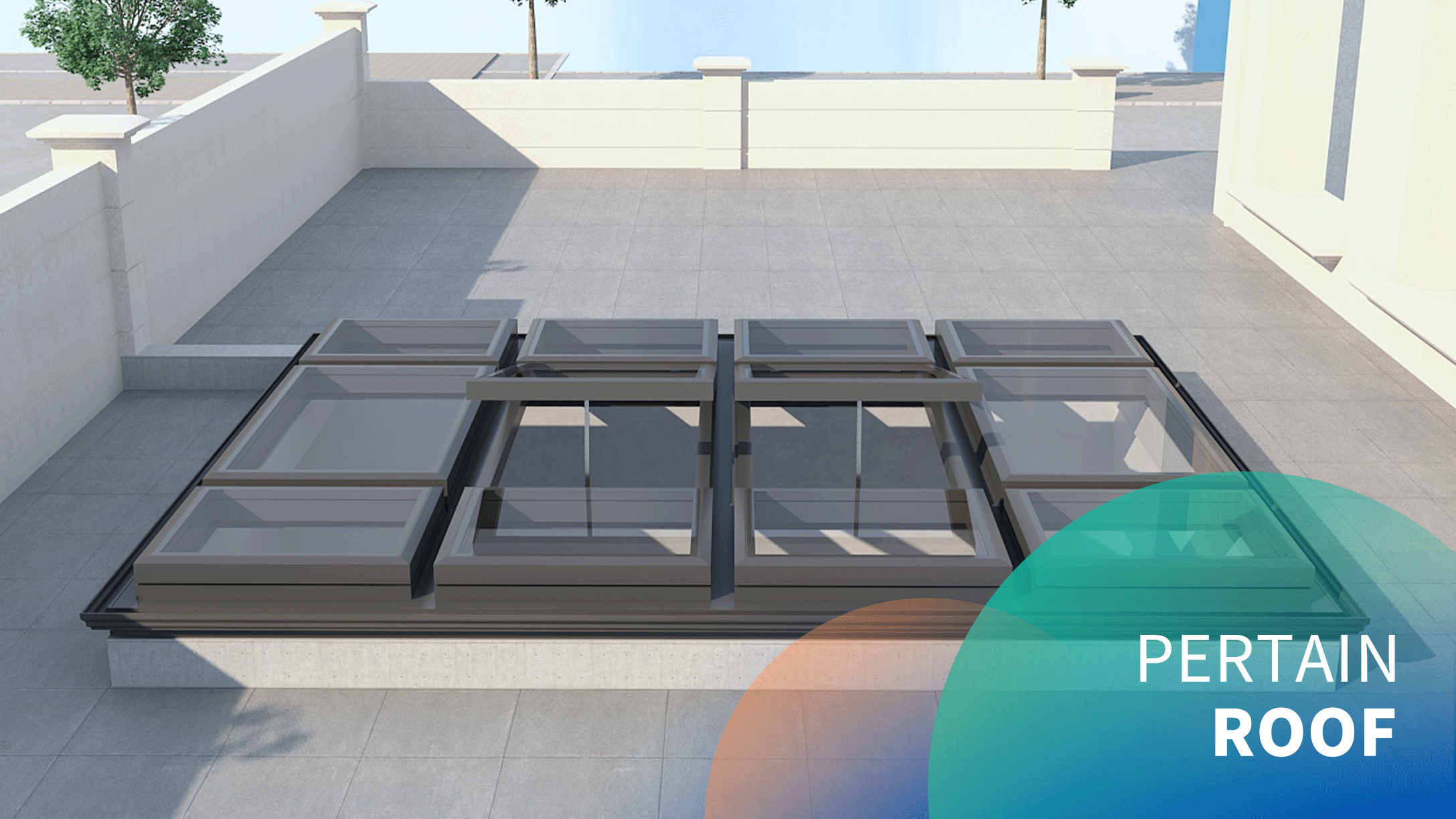 Electric roof 40° top-hung skylight