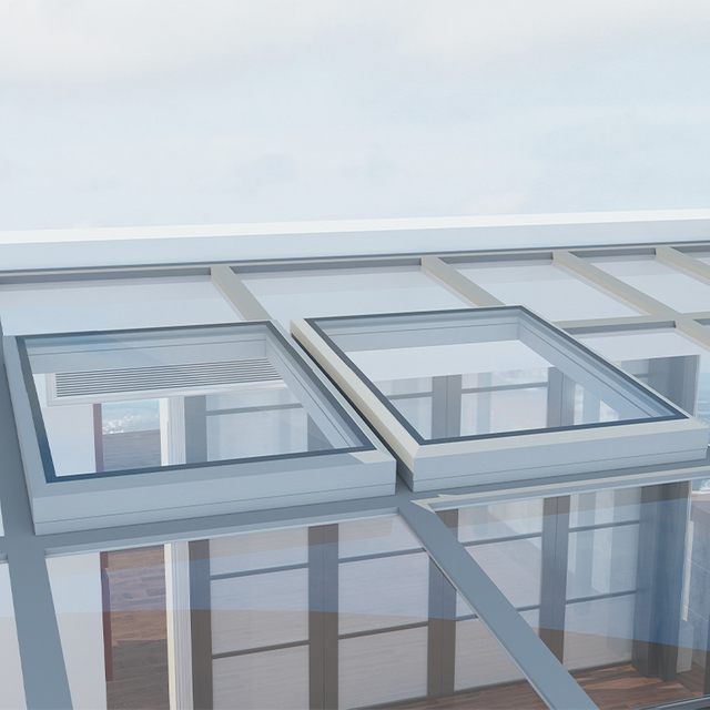 Motorized rising sunroof for sunroom