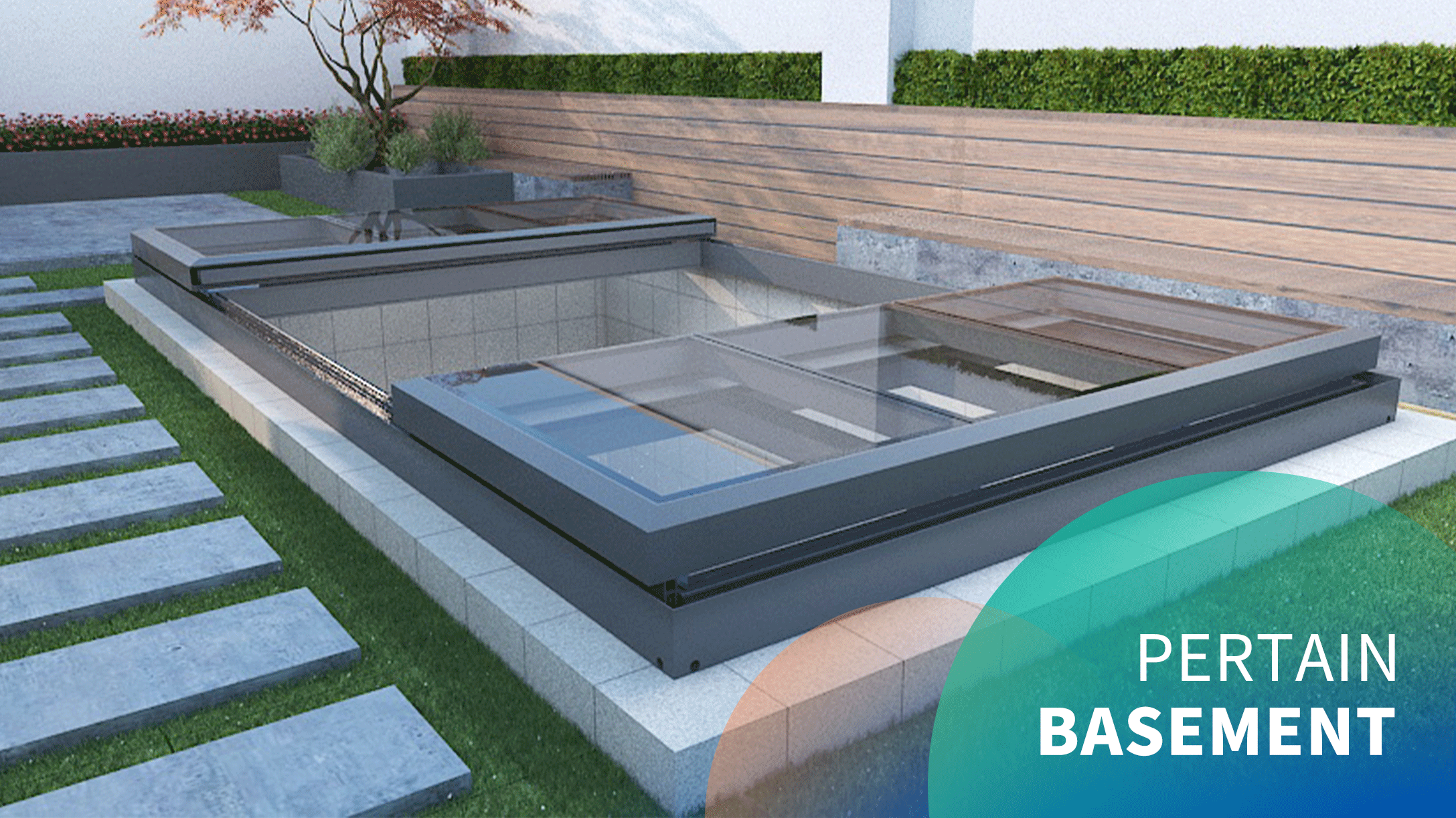 Electric horizontal large basement sliding skylight
