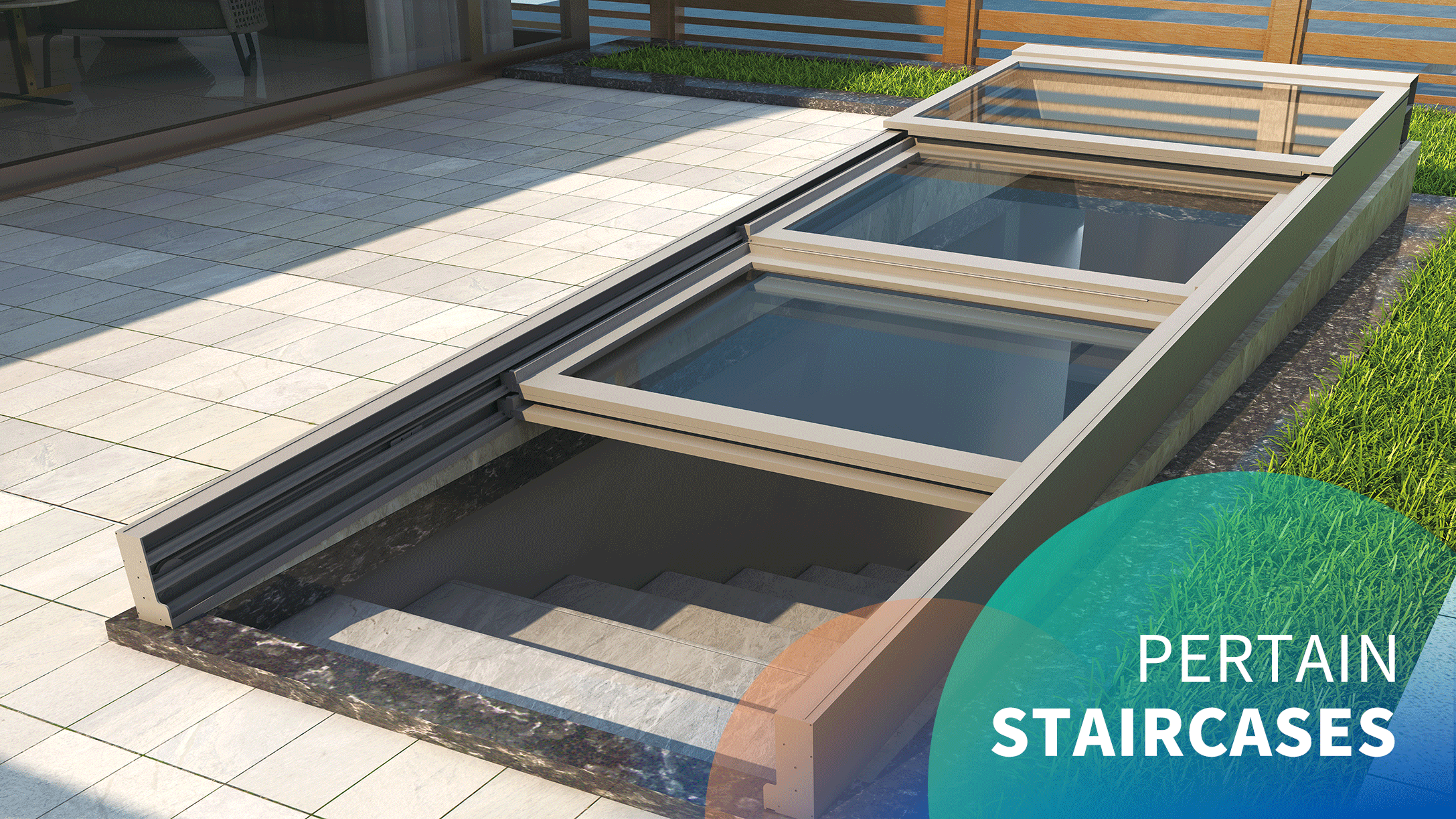 Electric Stairway Retractable Skylight