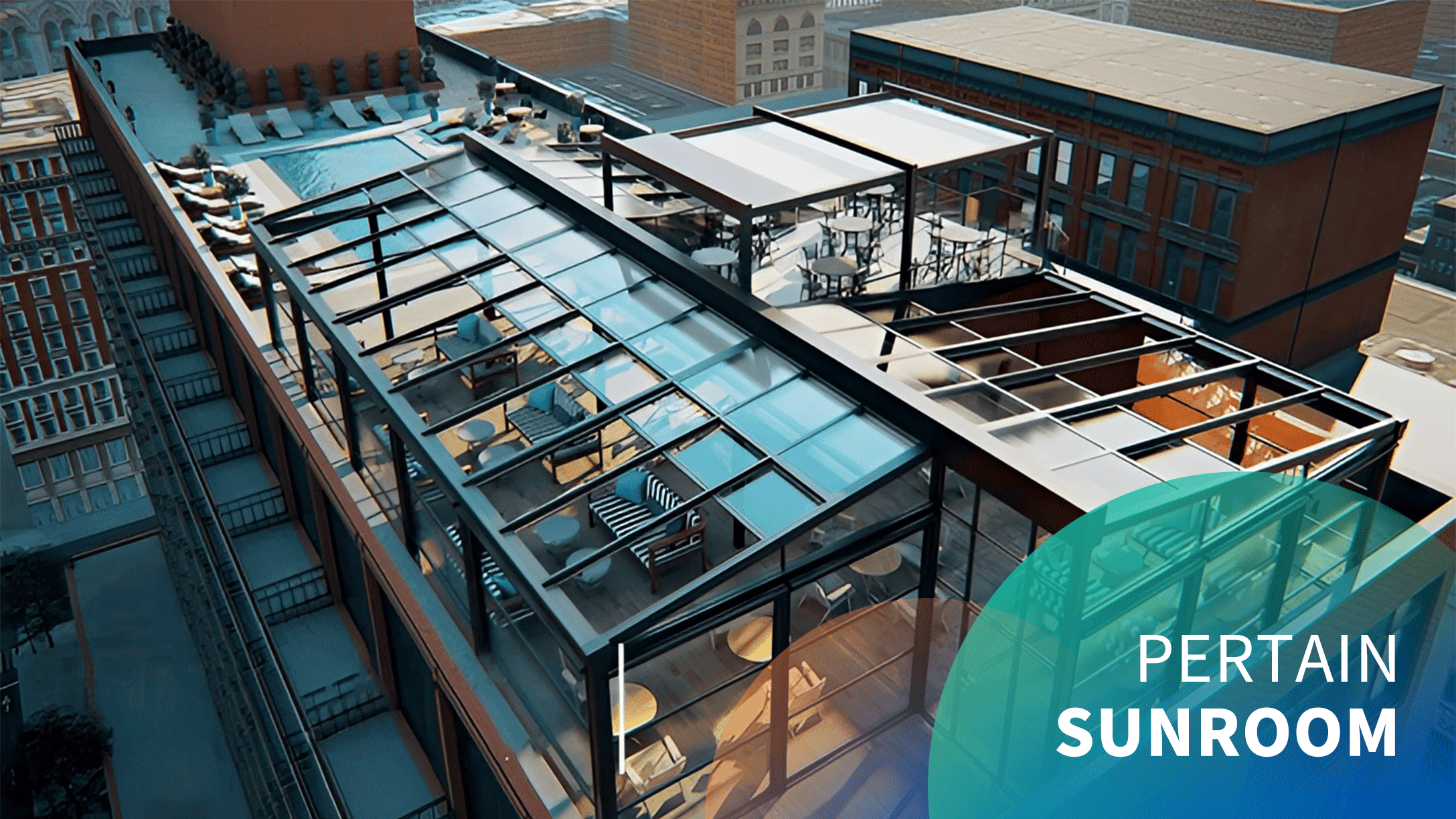 Electric sunroom roof retractable skylight