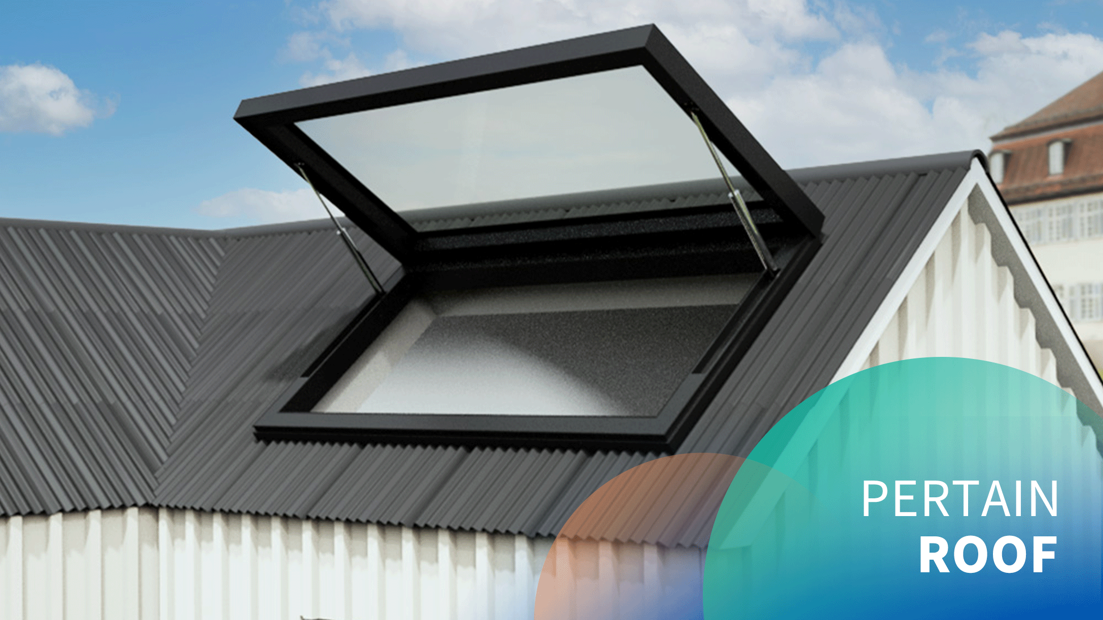 Electric roof top-hung skylight