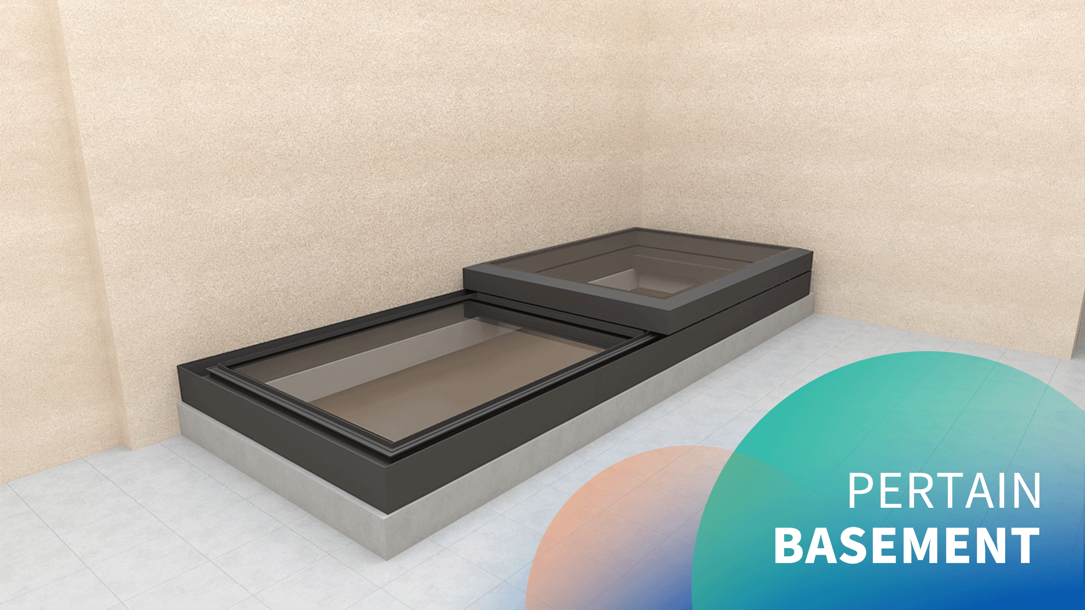 Electric basement trackless small sliding skylight
