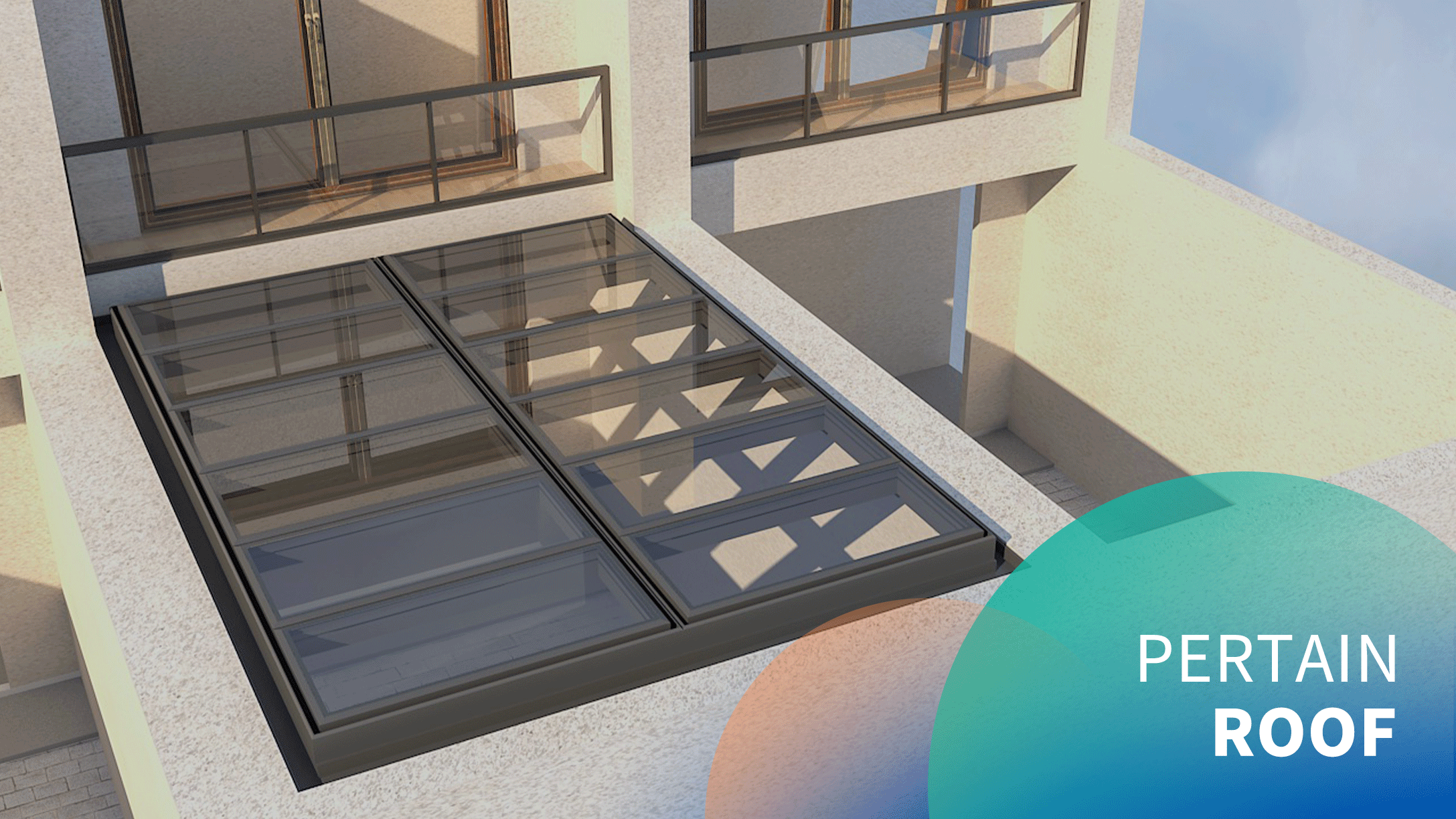 Motorized roof 40° top-hung skylight