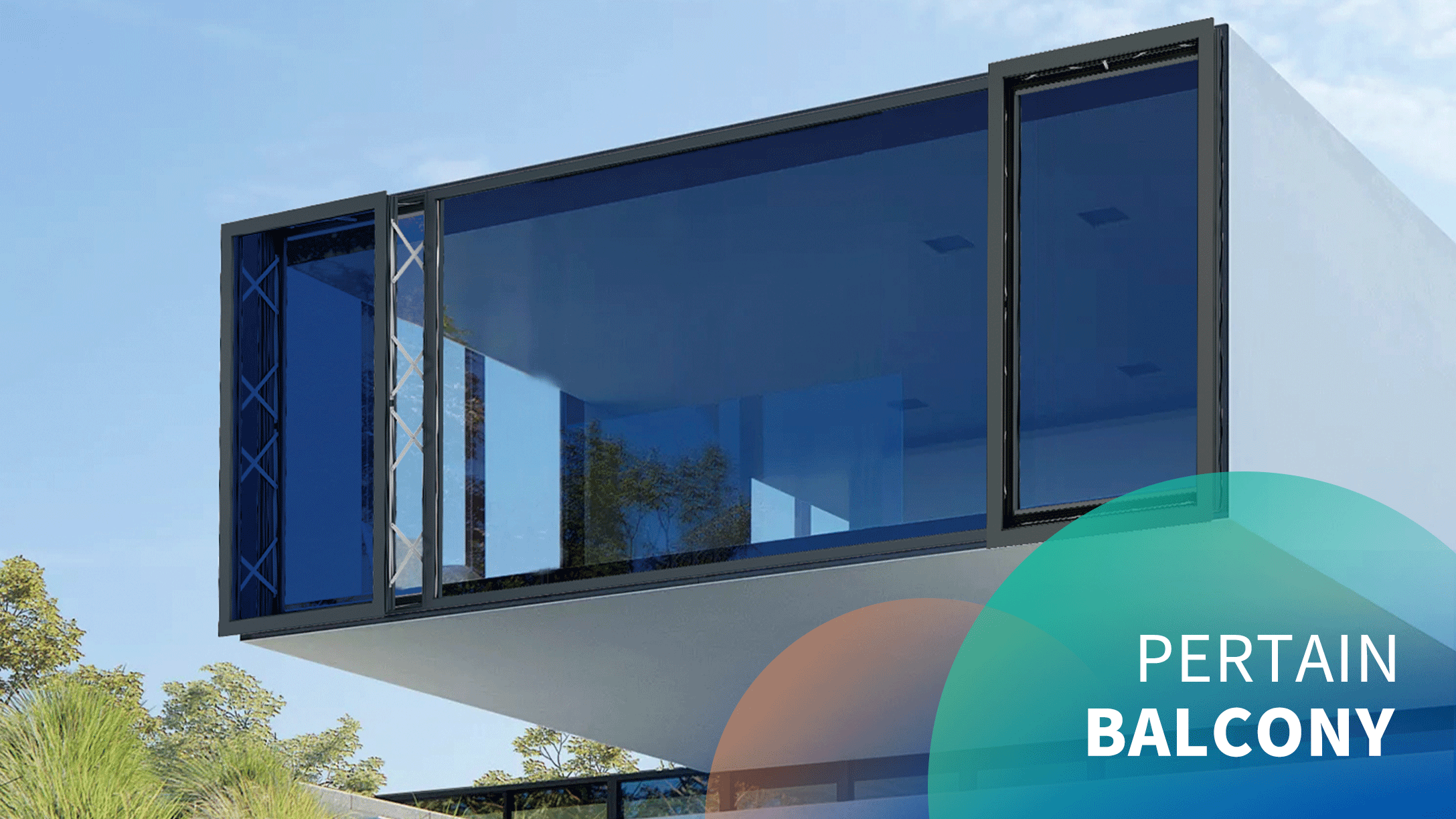 Autmatic balcony sliding window