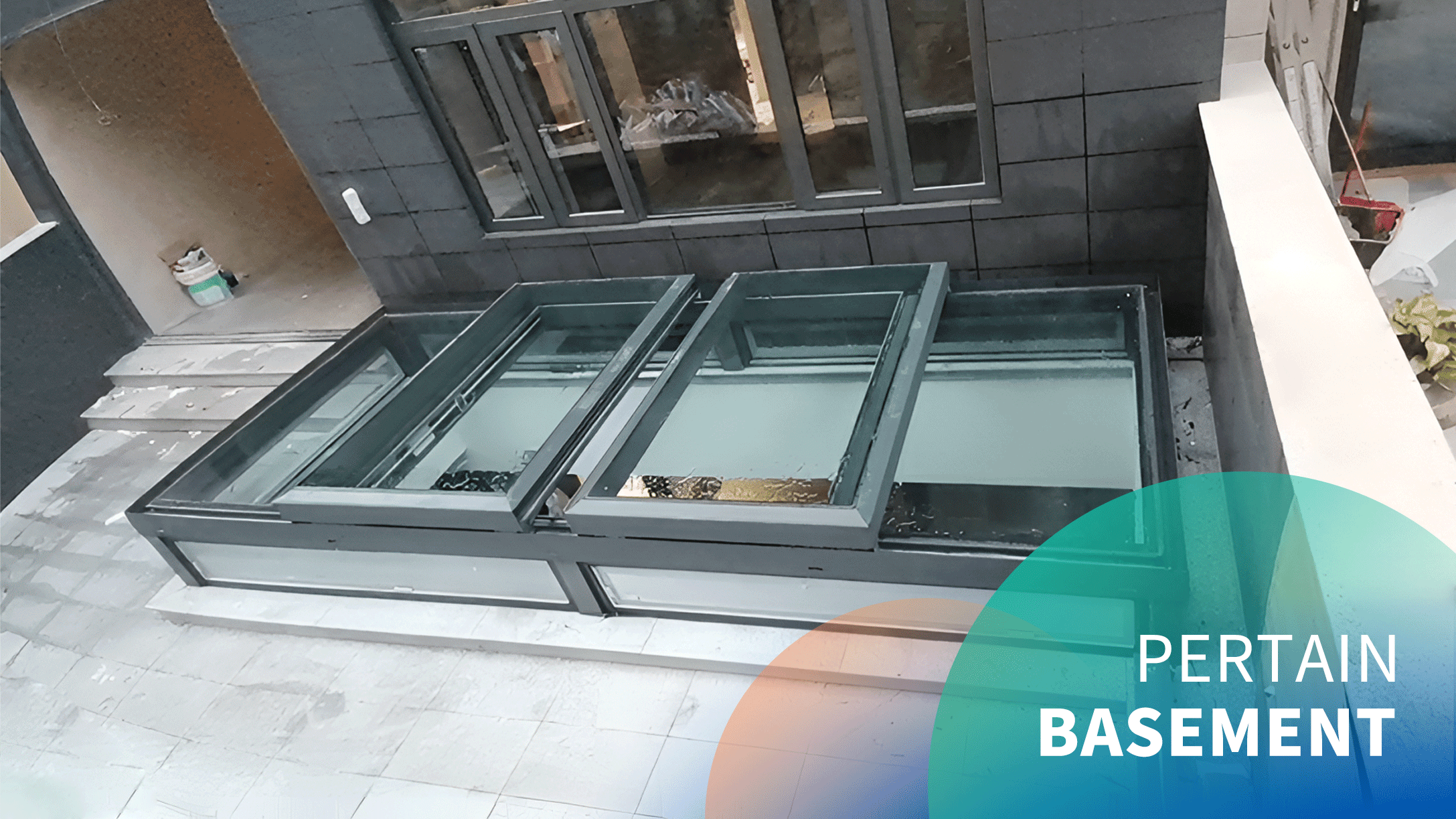 Electric Horizontal Medium Basement Sliding Skylight