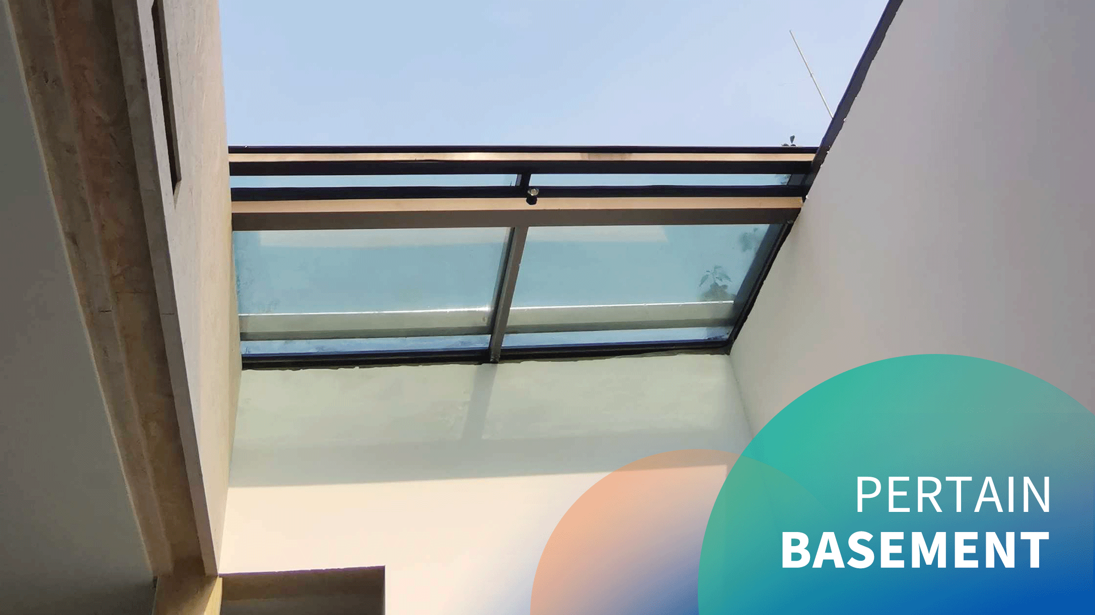 Motorized horizontal large basement sliding skylight