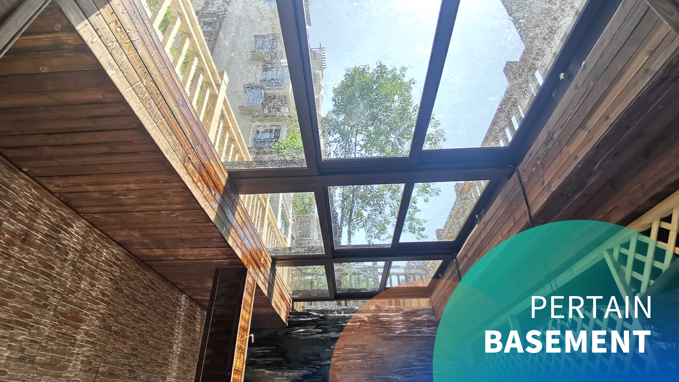 Electric basement retractable skylight