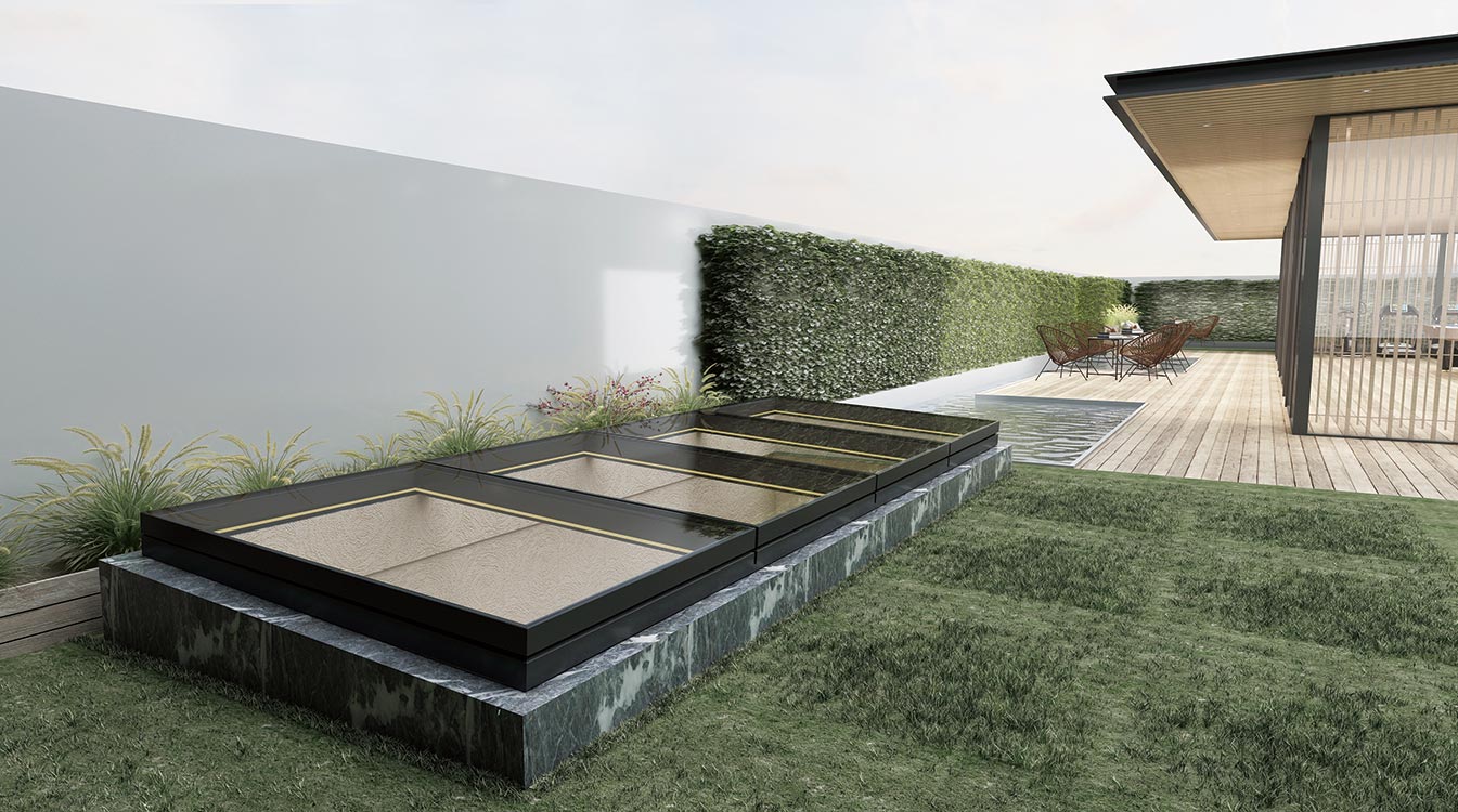 Hidden-frame-skylight