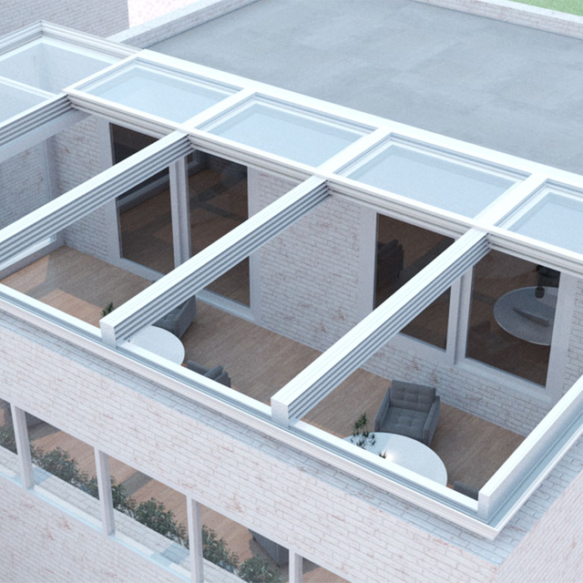 Roof electric Retractable skylight