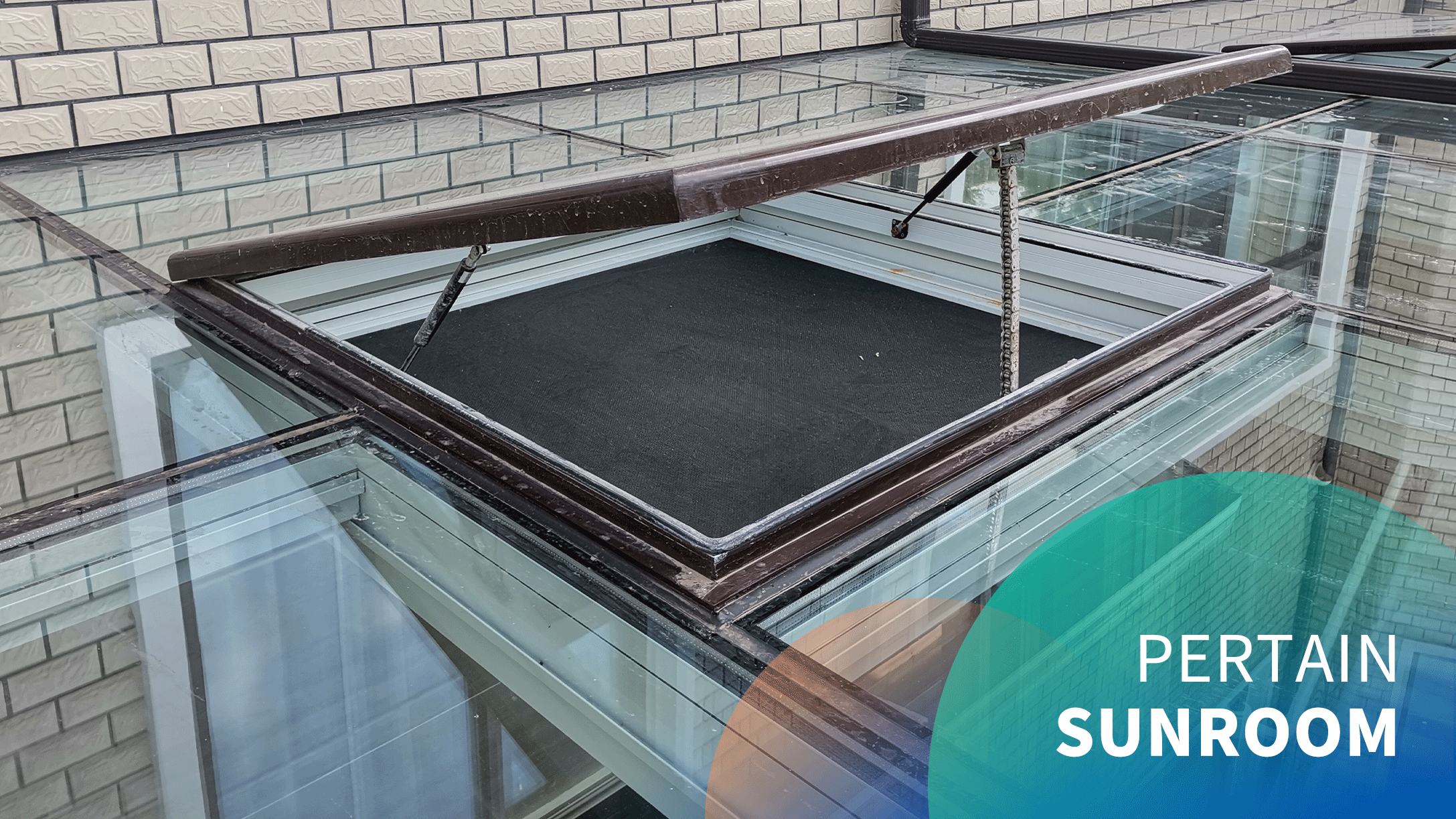 Electric sunroom roof insulated aluminum skylight