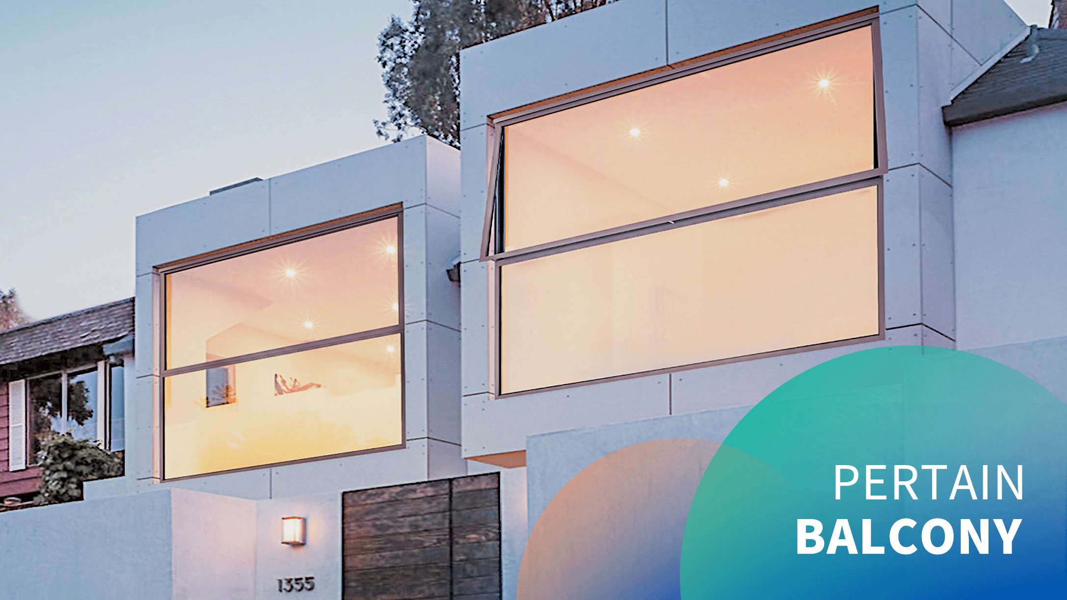 Automatic balcony top-hung windows
