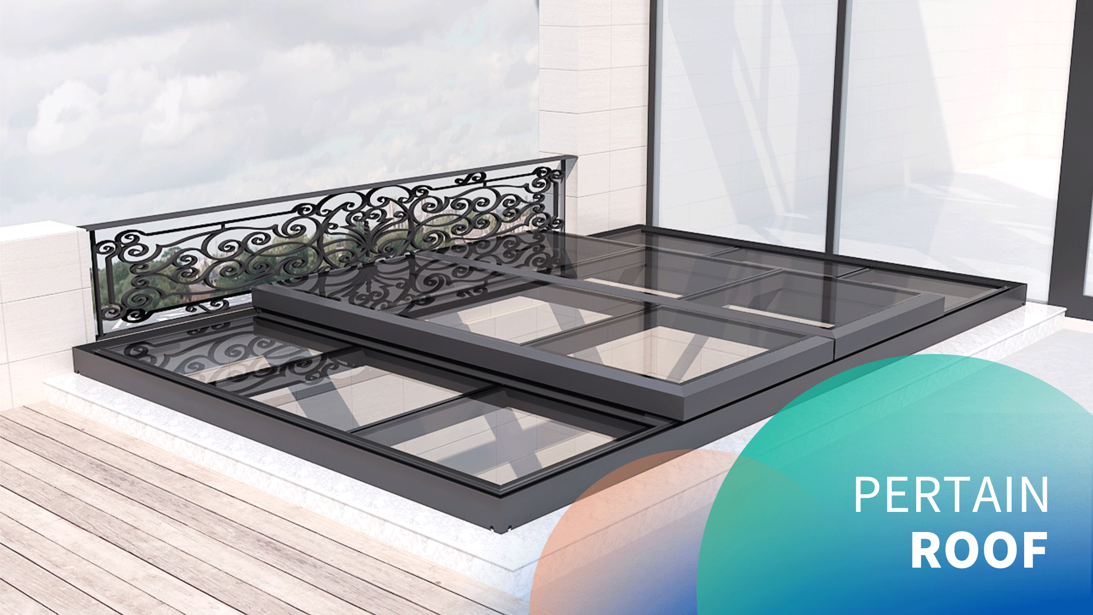 Motorized large roof sliding skylight application scenarios