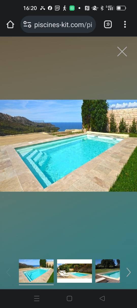 French swimming pool on site photo