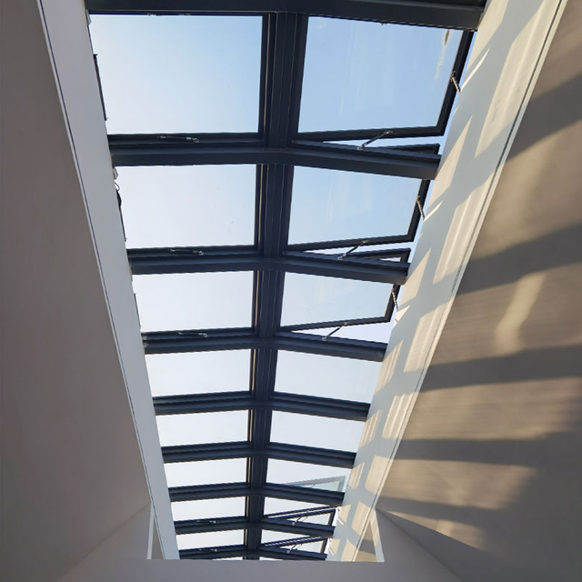 Basement electric top-hung skylight