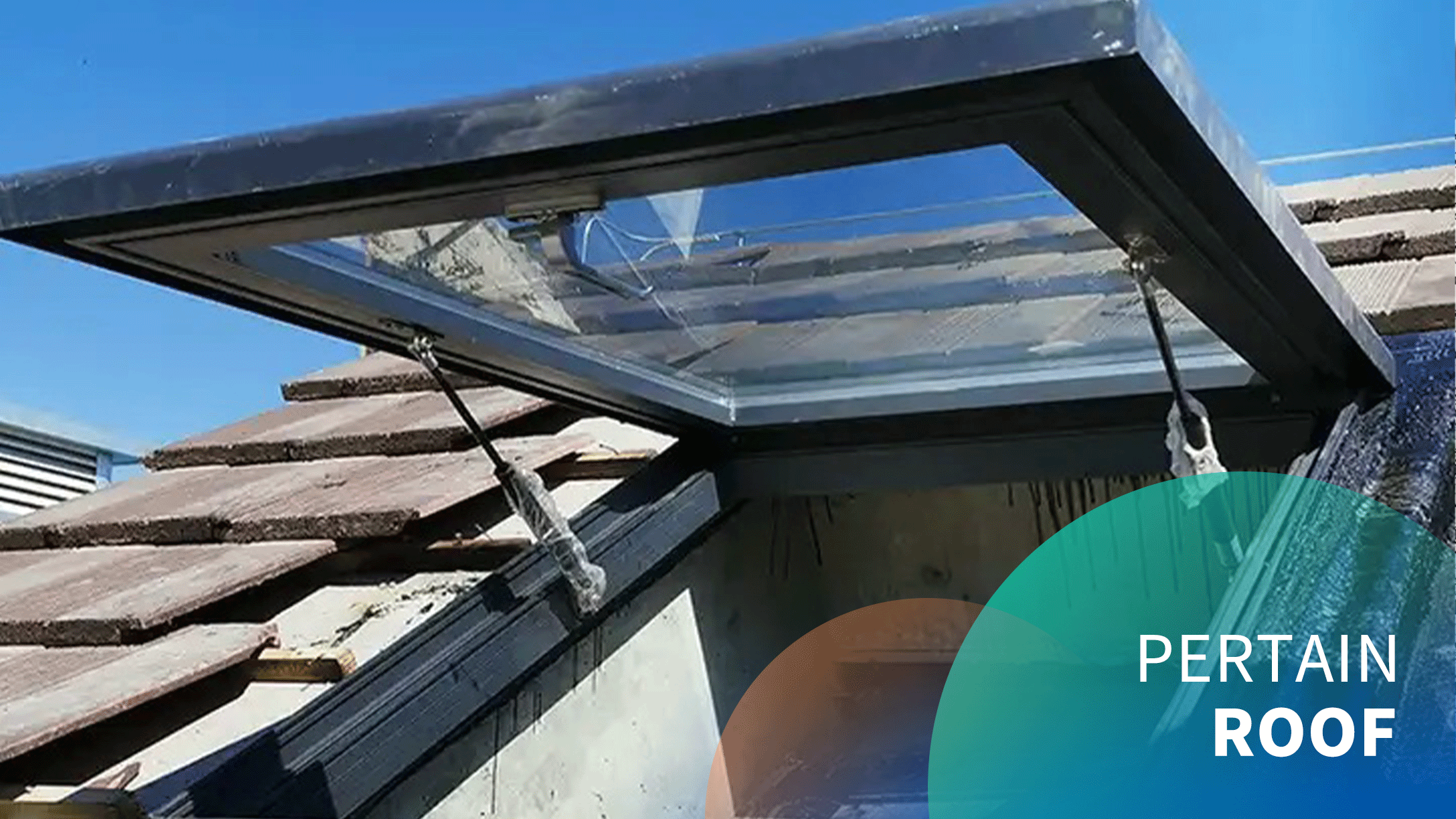 Electric roof top-hung skylight