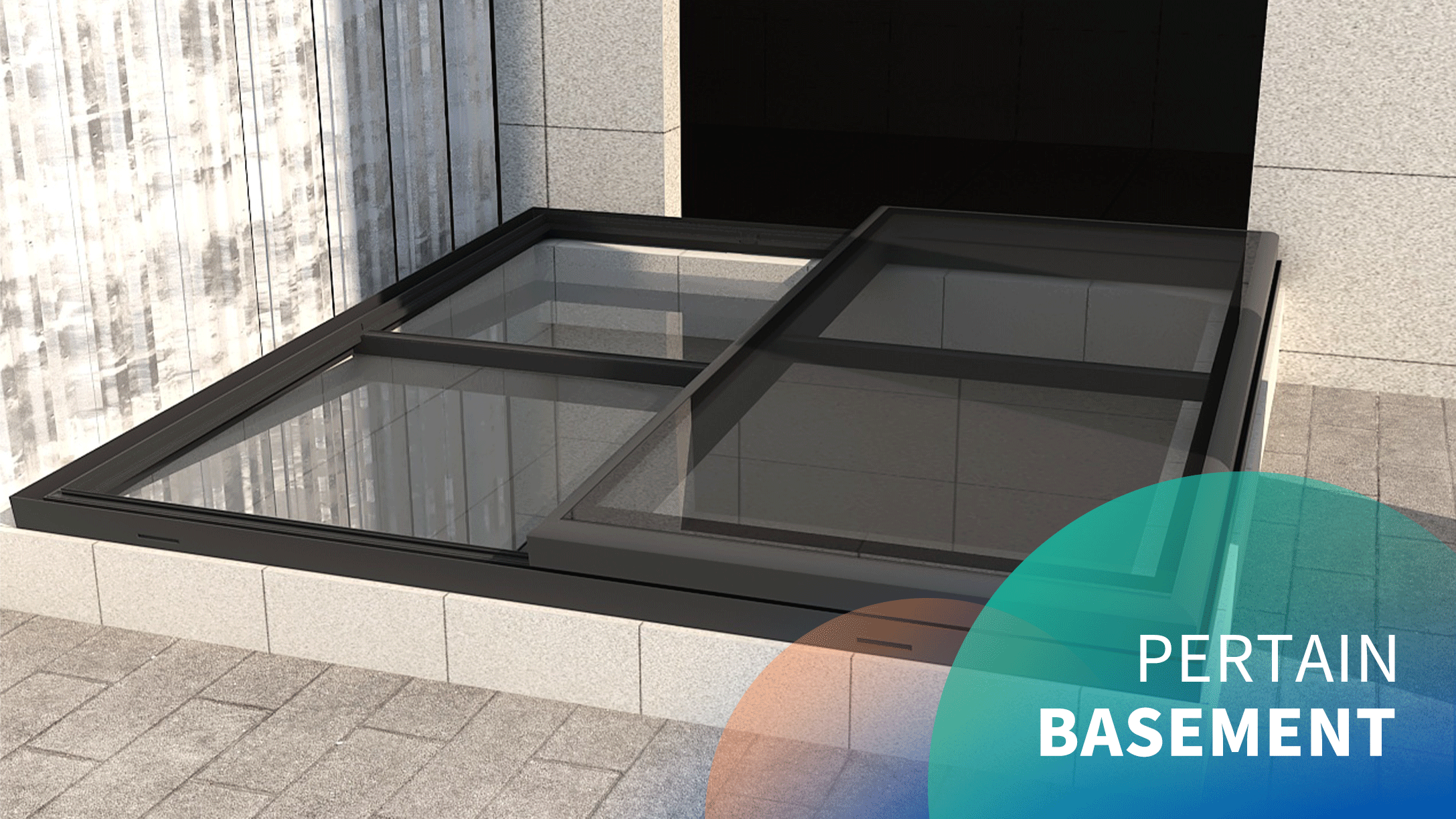 Electric basement trackless small sliding skylight