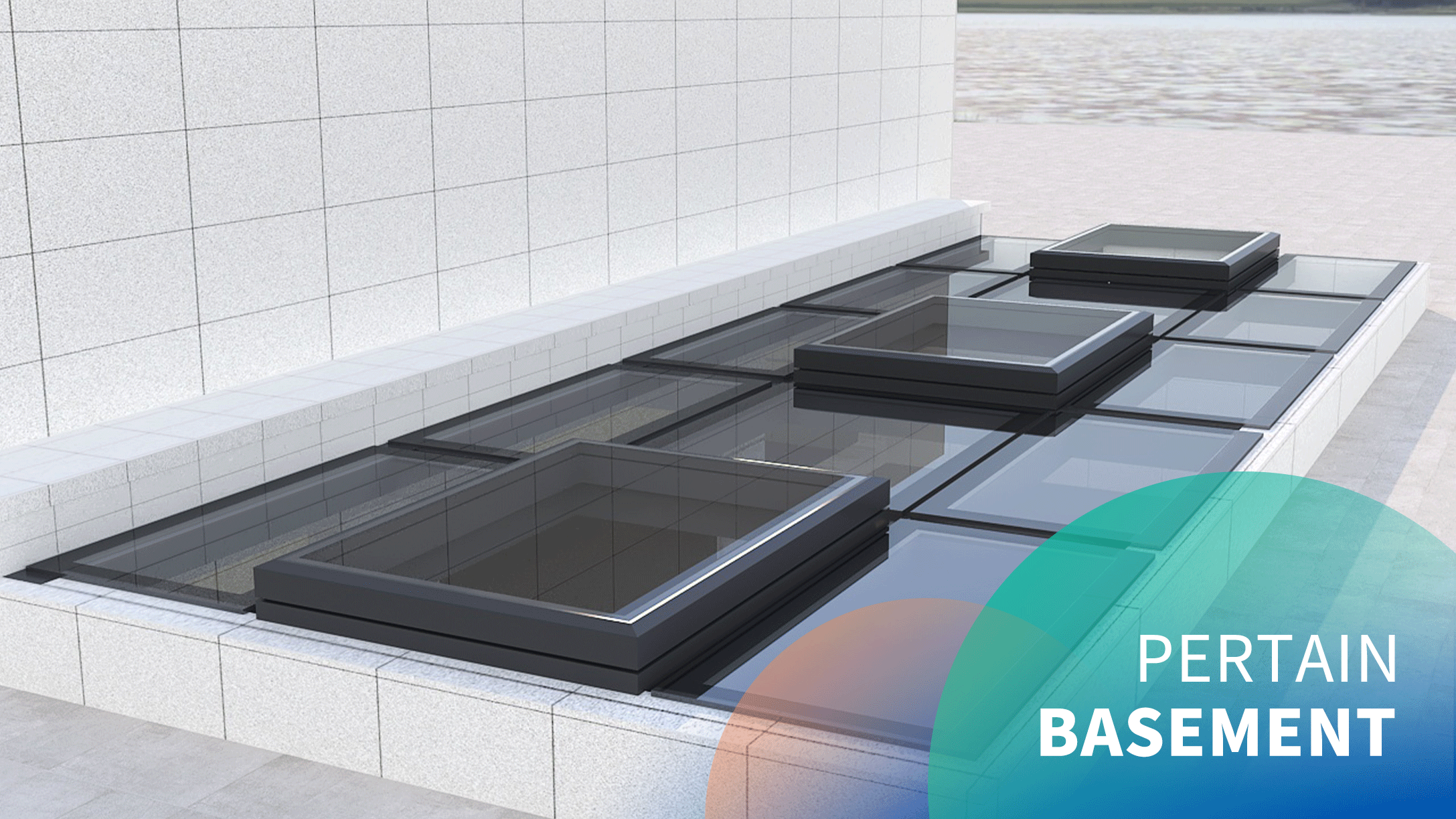 Electric basement trackless small sliding skylight