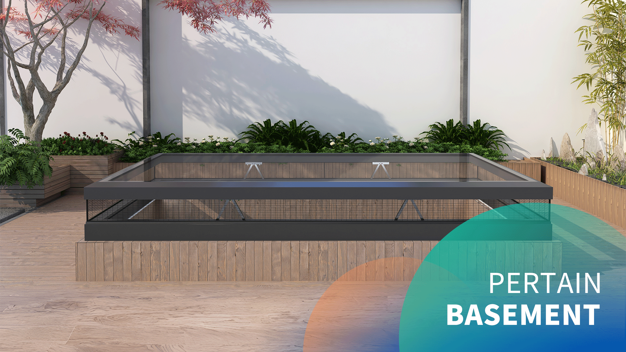 Electric basement rising skylight