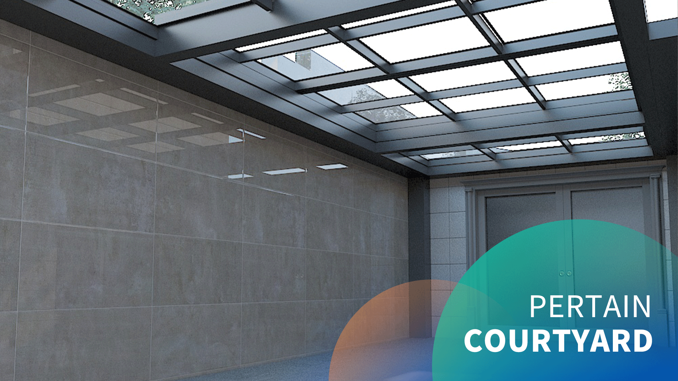 motorized horizontal patio pan skylight