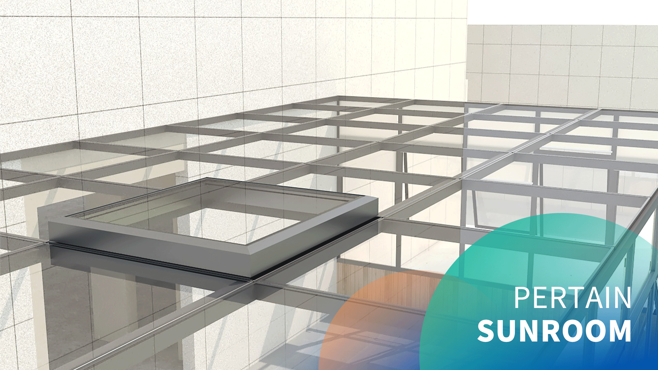 Electric sunroom roof trackless small sliding skylight