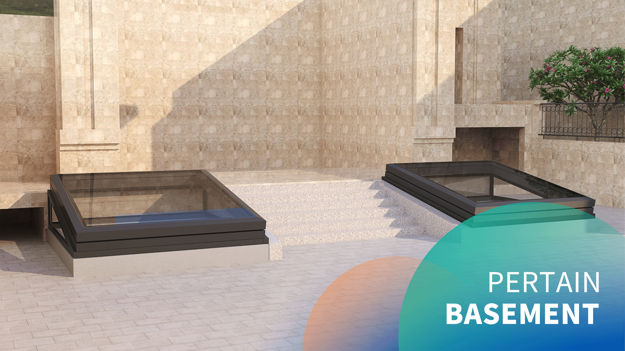 Electric basement trackless small sliding skylight