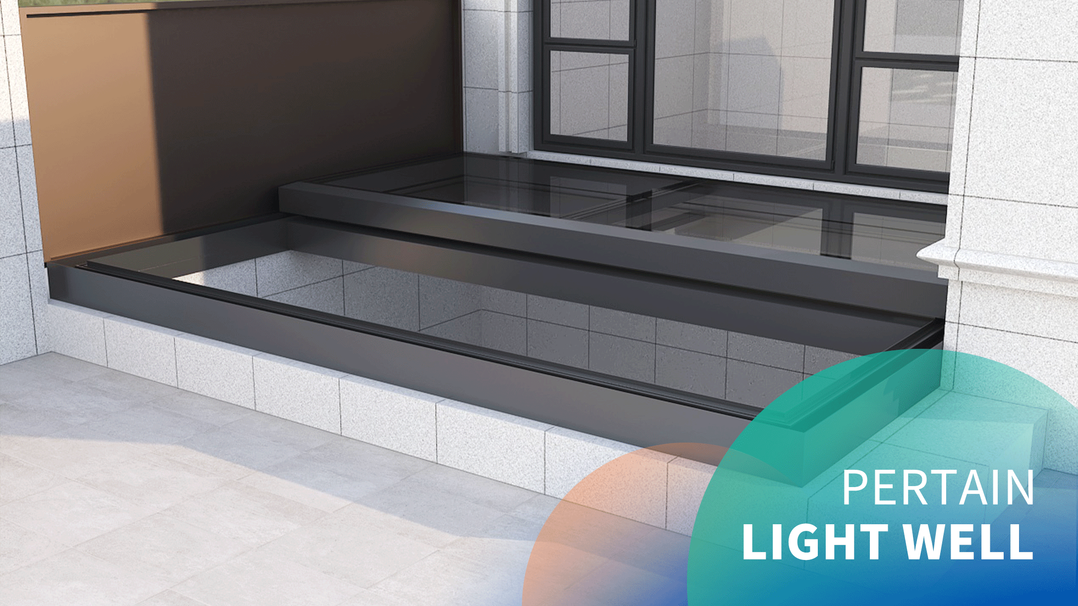 Electric Lightwell Trackless Small Sliding Skylight