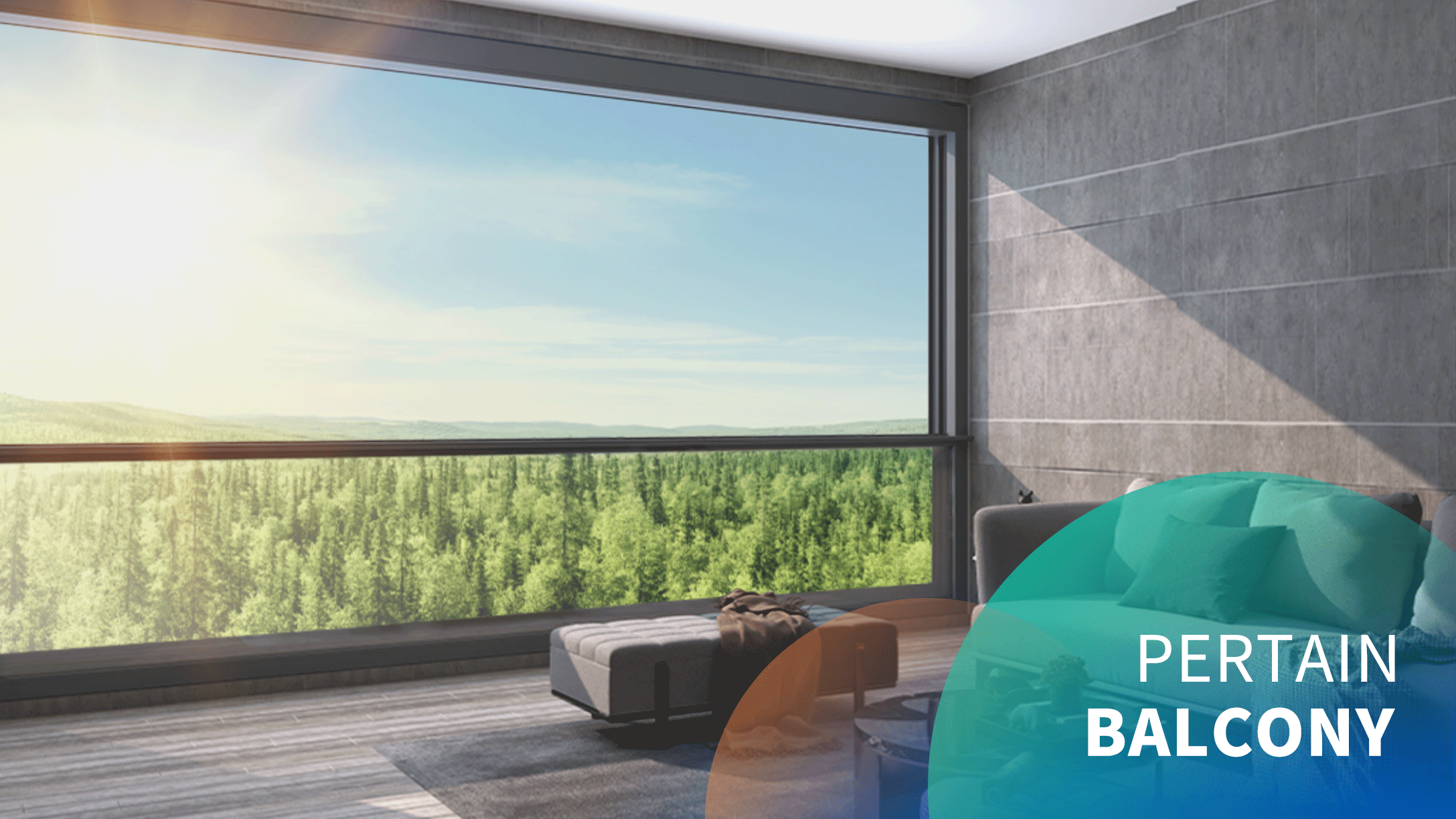 Motorized three-stage lift window balcony