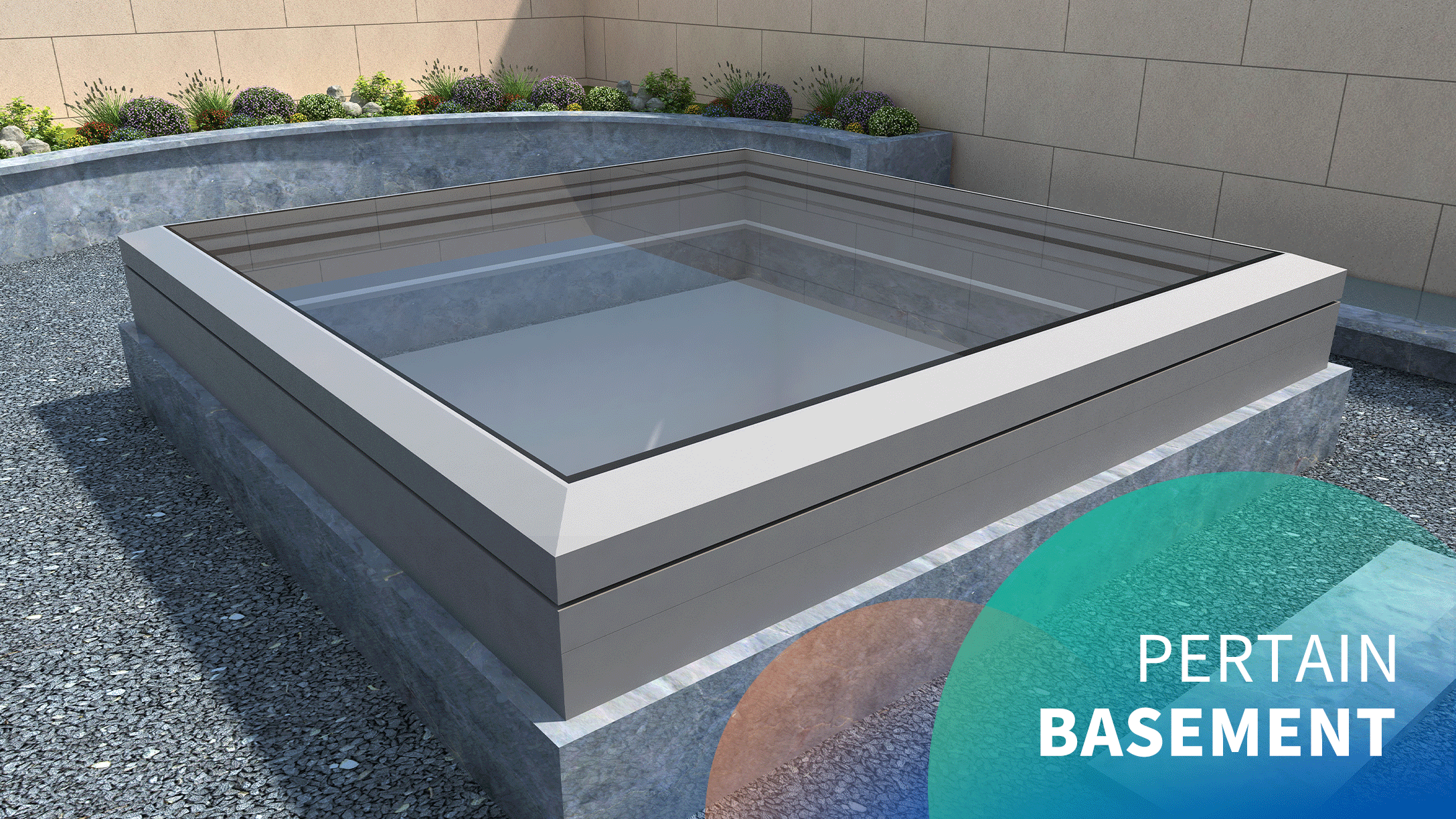 Electric basement rising skylight