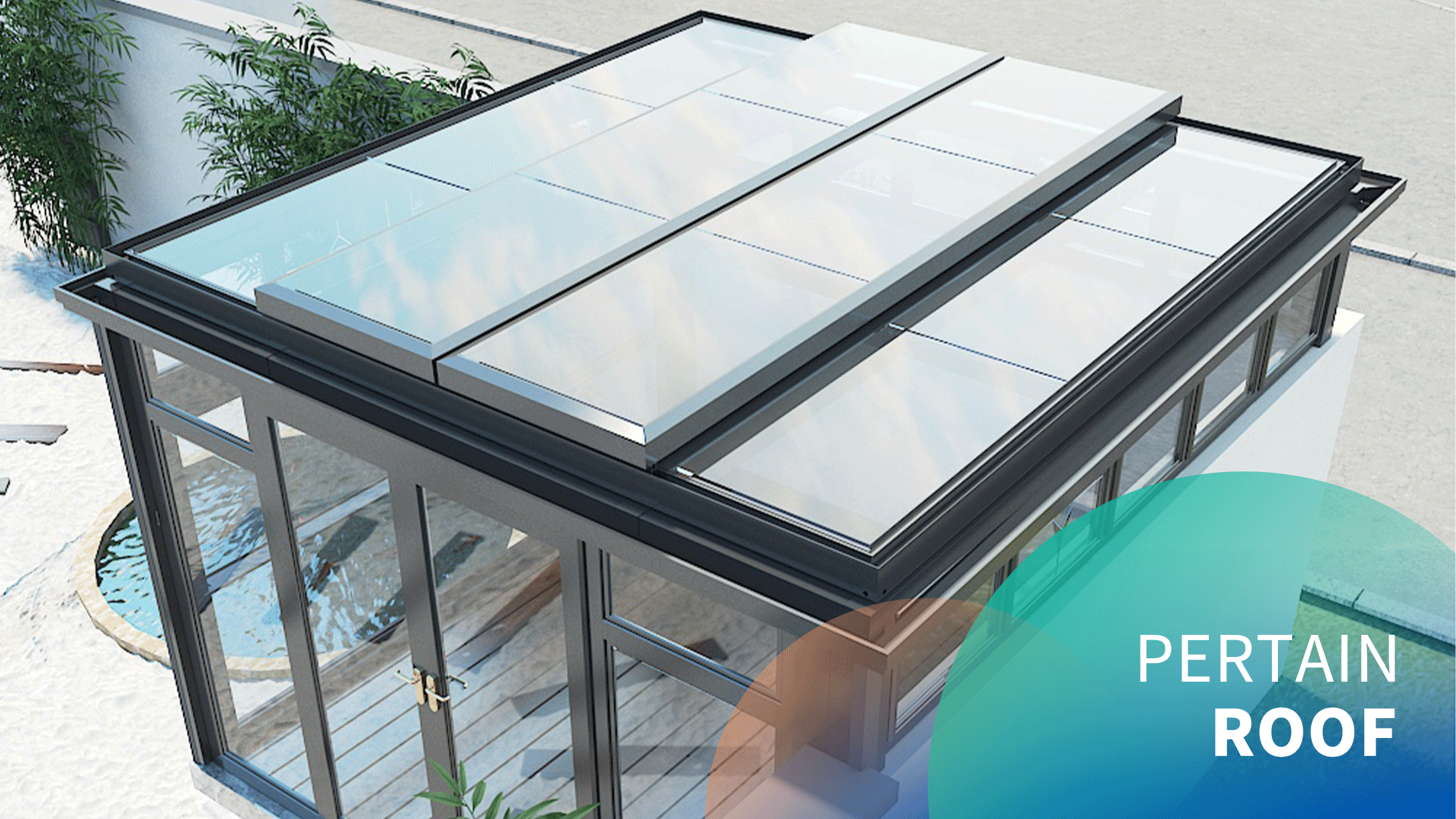 Motorized large roof sliding skylight application scenarios