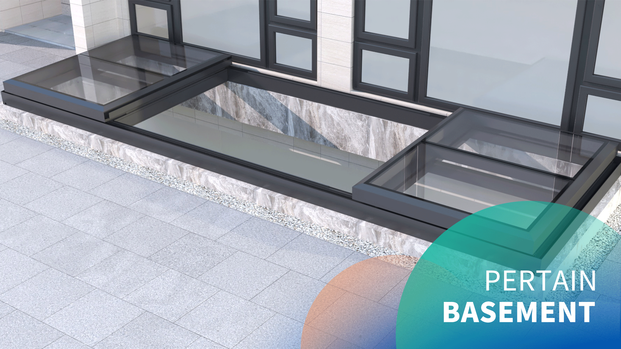 Electric Horizontal Medium Basement Sliding Skylight