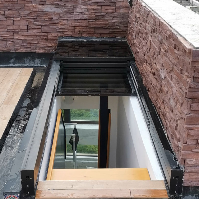 Stairway entrance electric Retractable skylight