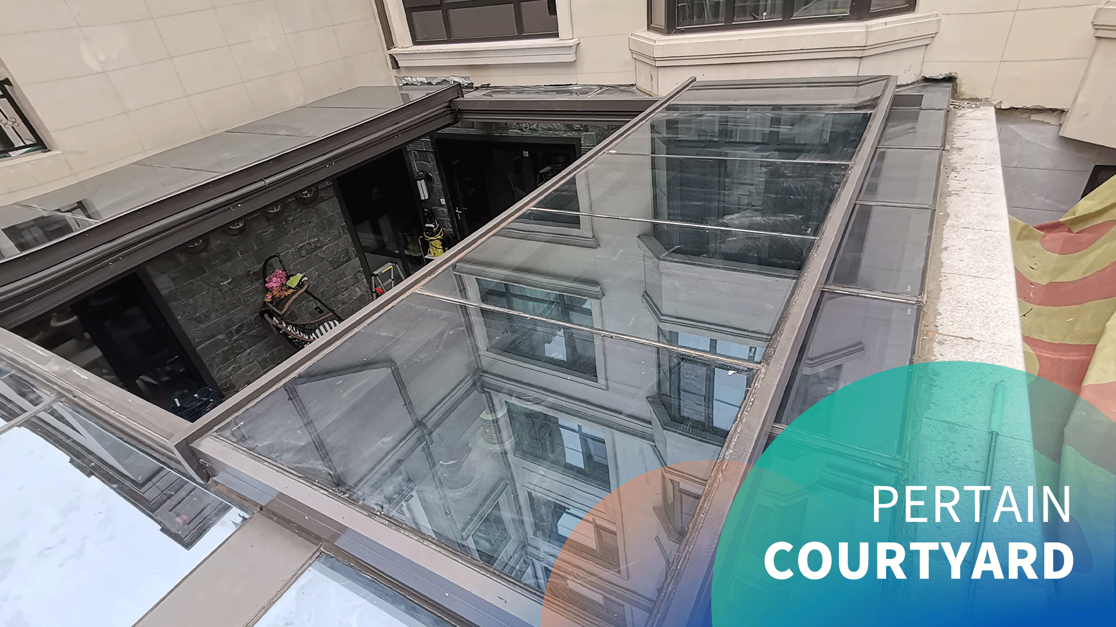 Electric Horizontal Folio Court Sliding Skylight