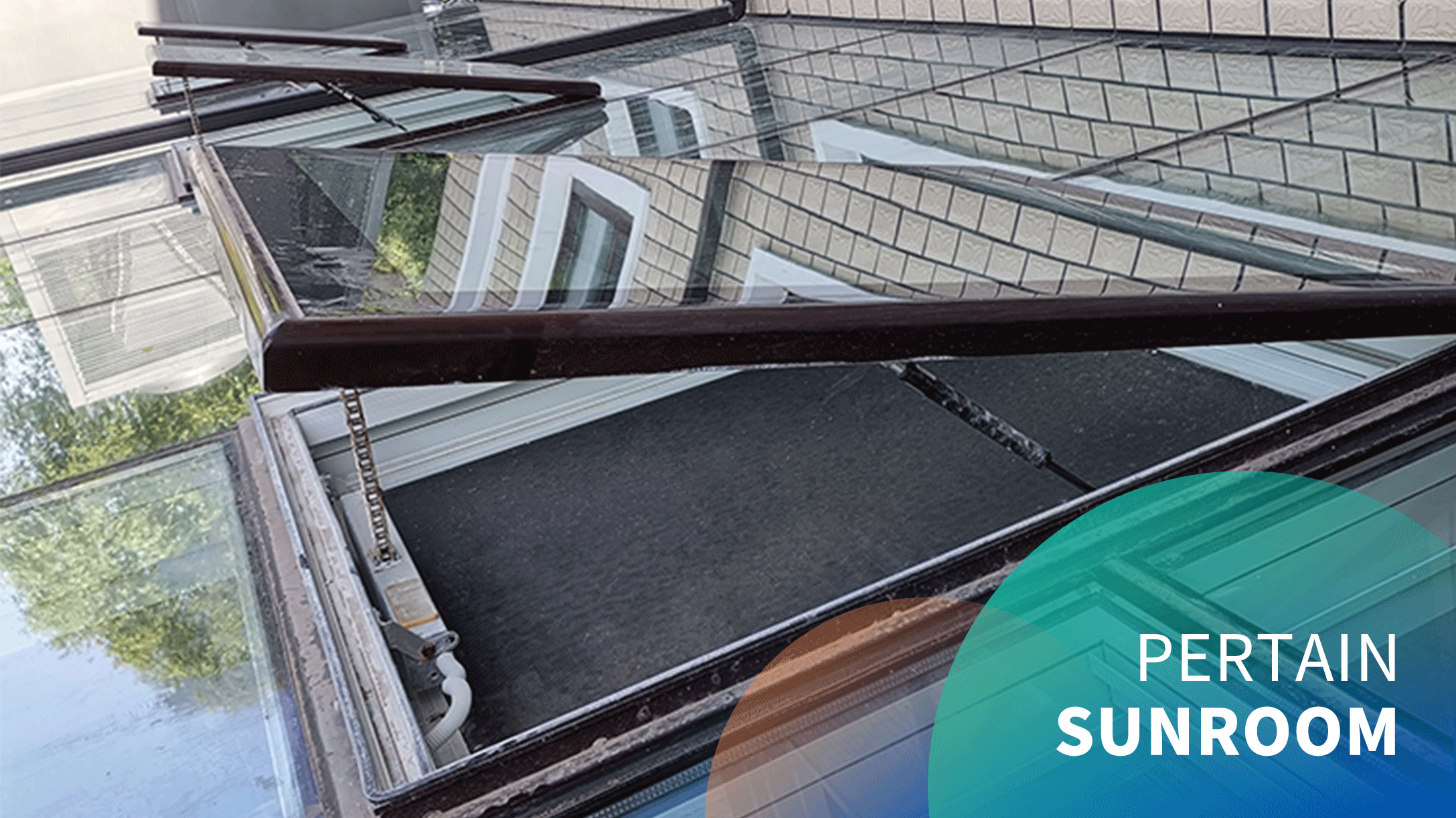 Electric sunroom roof insulated aluminum skylight