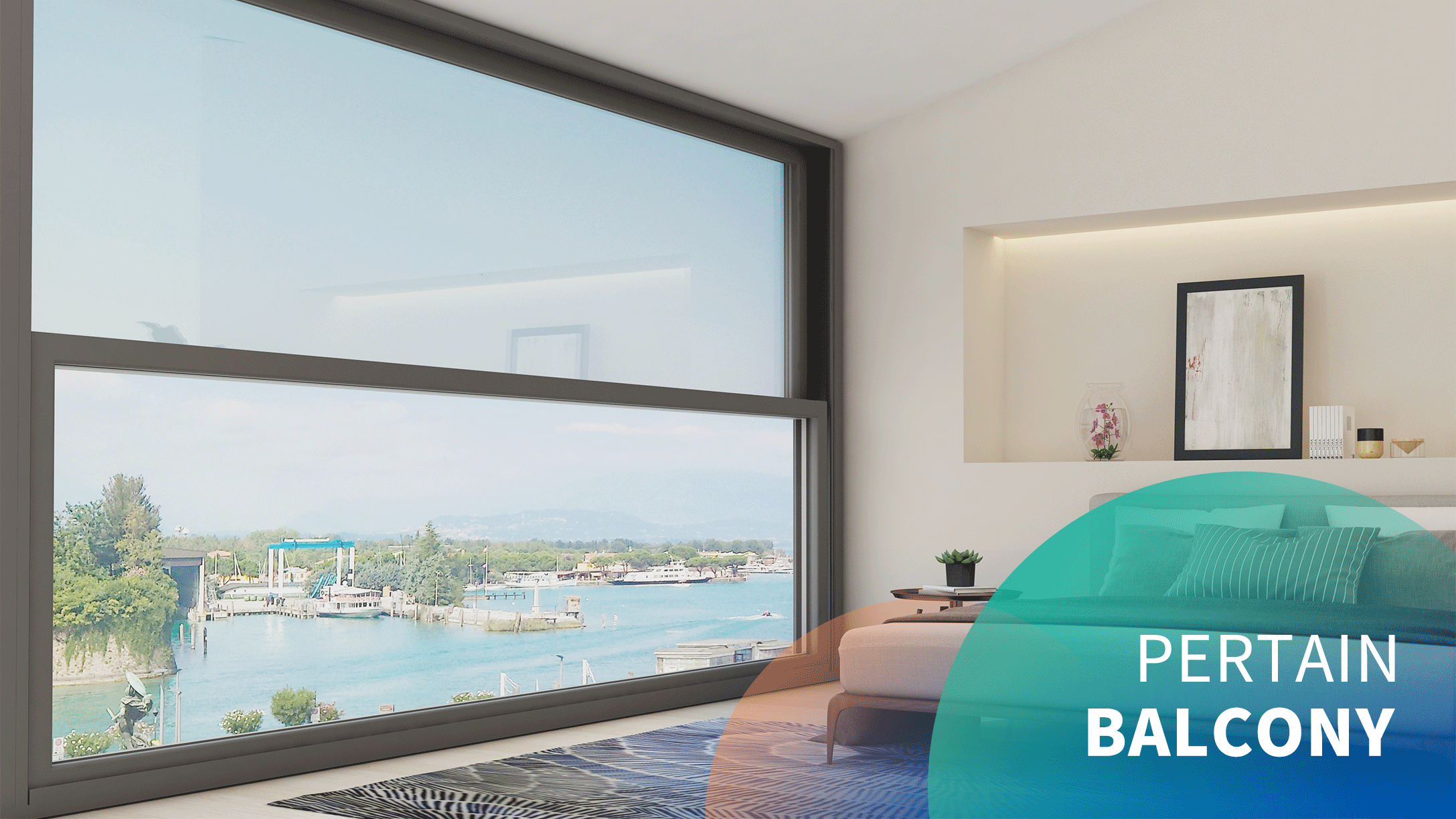 Electric balcony lift window