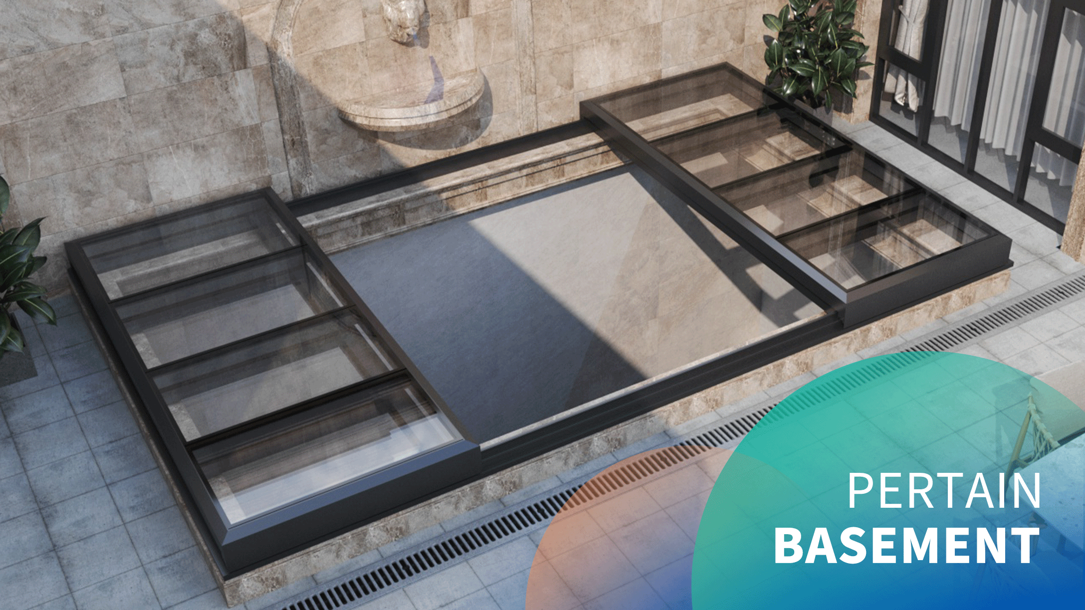 Electric horizontal basement sliding sunroofs