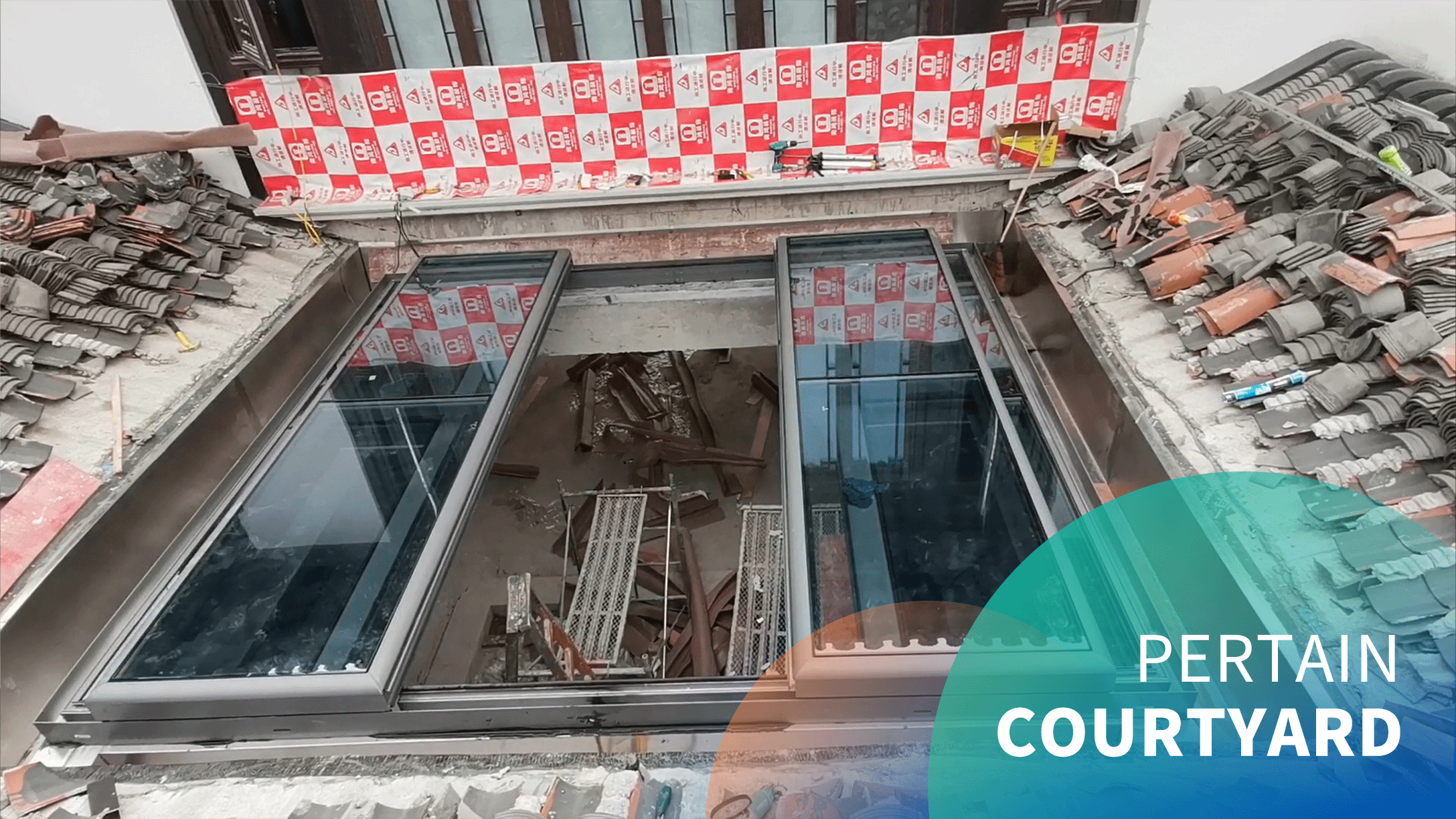 Motorized Horizontal Folio Court Sliding Skylight